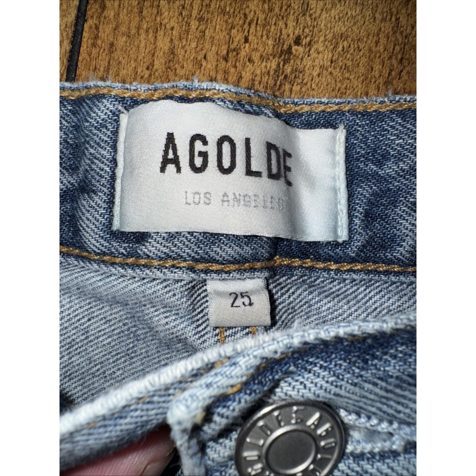 Agolde × Vintage Agolde High Rise Ripped Jeans 25x27 Blue Distressed Straight Size 25" / US 0 / IT 36 - 4 Thumbnail