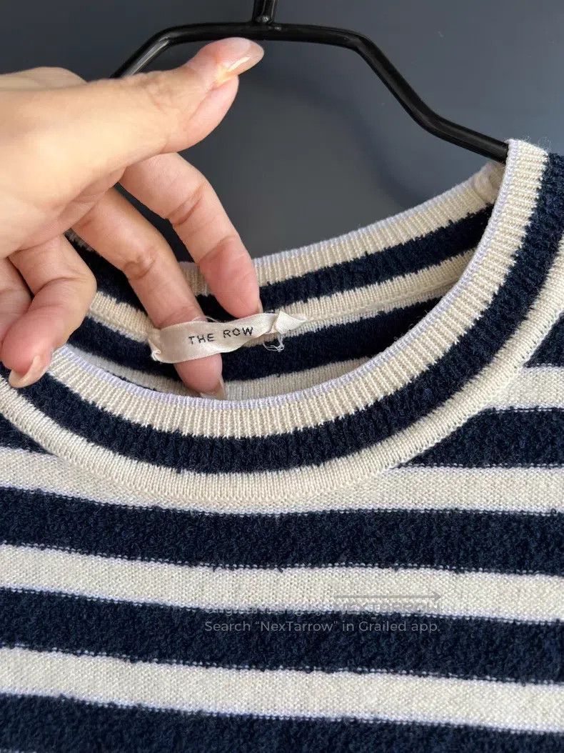 The Row The Row Blue and white striped cuffed sweater Size XS / US 0-2 / IT 36-38 - 3 Thumbnail