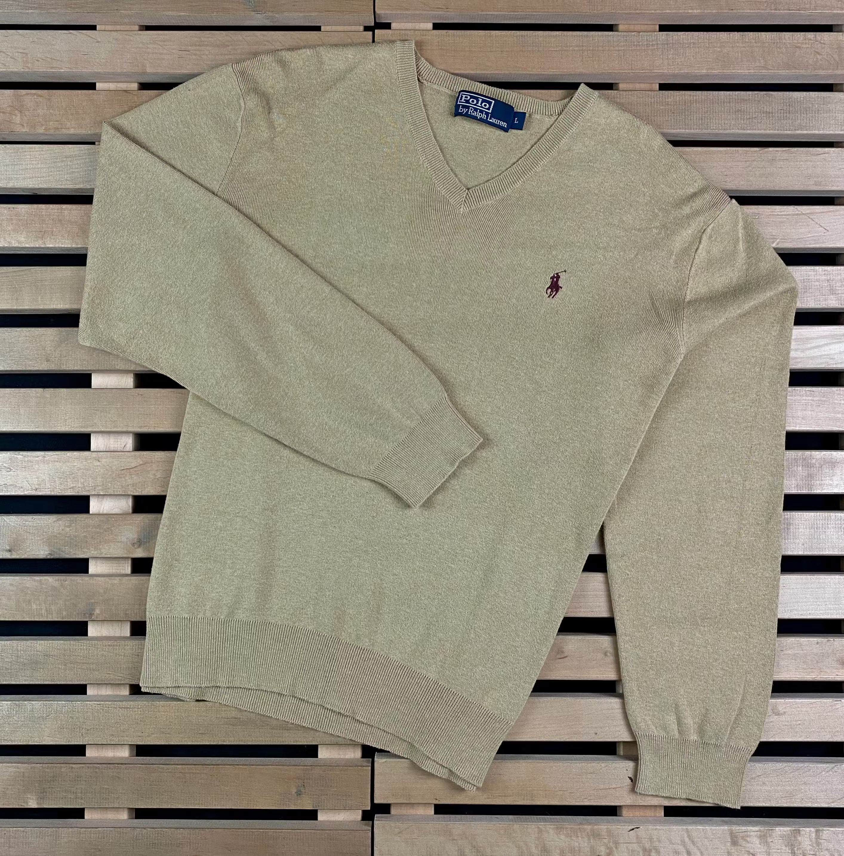 Polo Ralph Lauren × Ralph Lauren × Vintage Mens Jumper Polo Ralph Lauren Vintage Size L V Neck Size US L / EU 52-54 / 3 - 1 Thumbnail