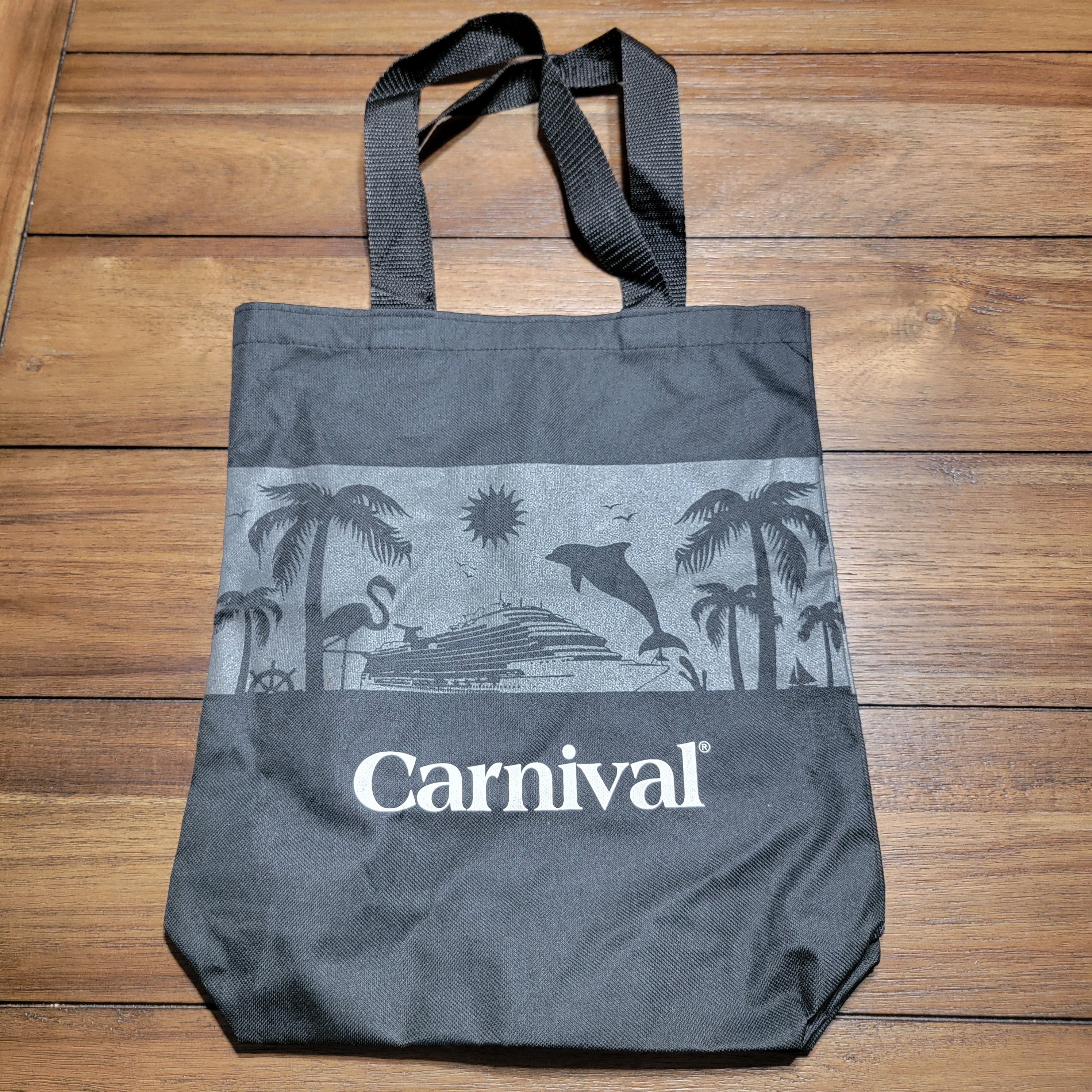 Other Carnival Cruise Lines Small Black & Grey Tote 13" X 15" Size ONE SIZE - 1 Thumbnail