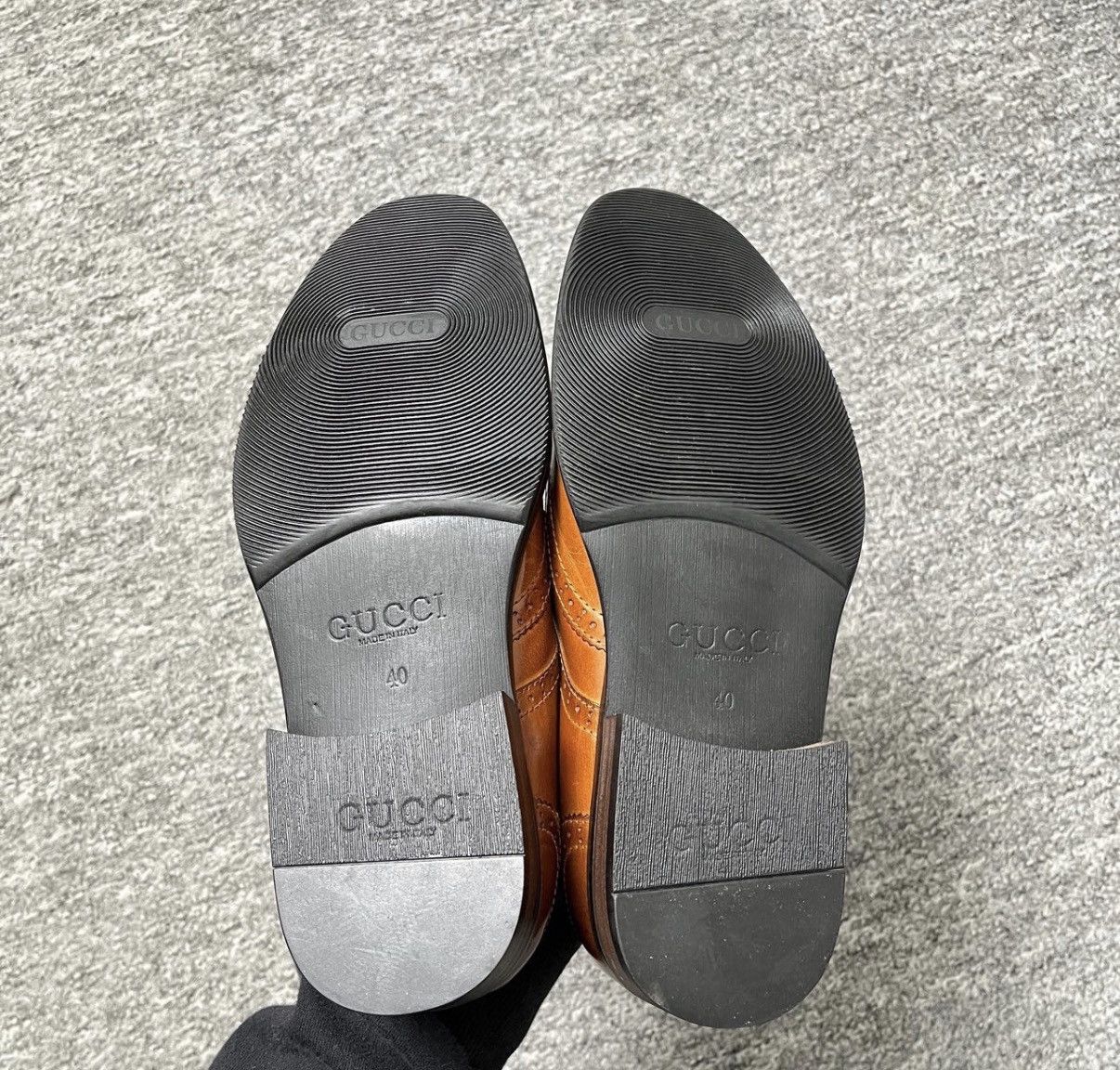 Gucci Gucci Brown Leather Shoes K12 Size US 7 / EU 40 - 4 Thumbnail