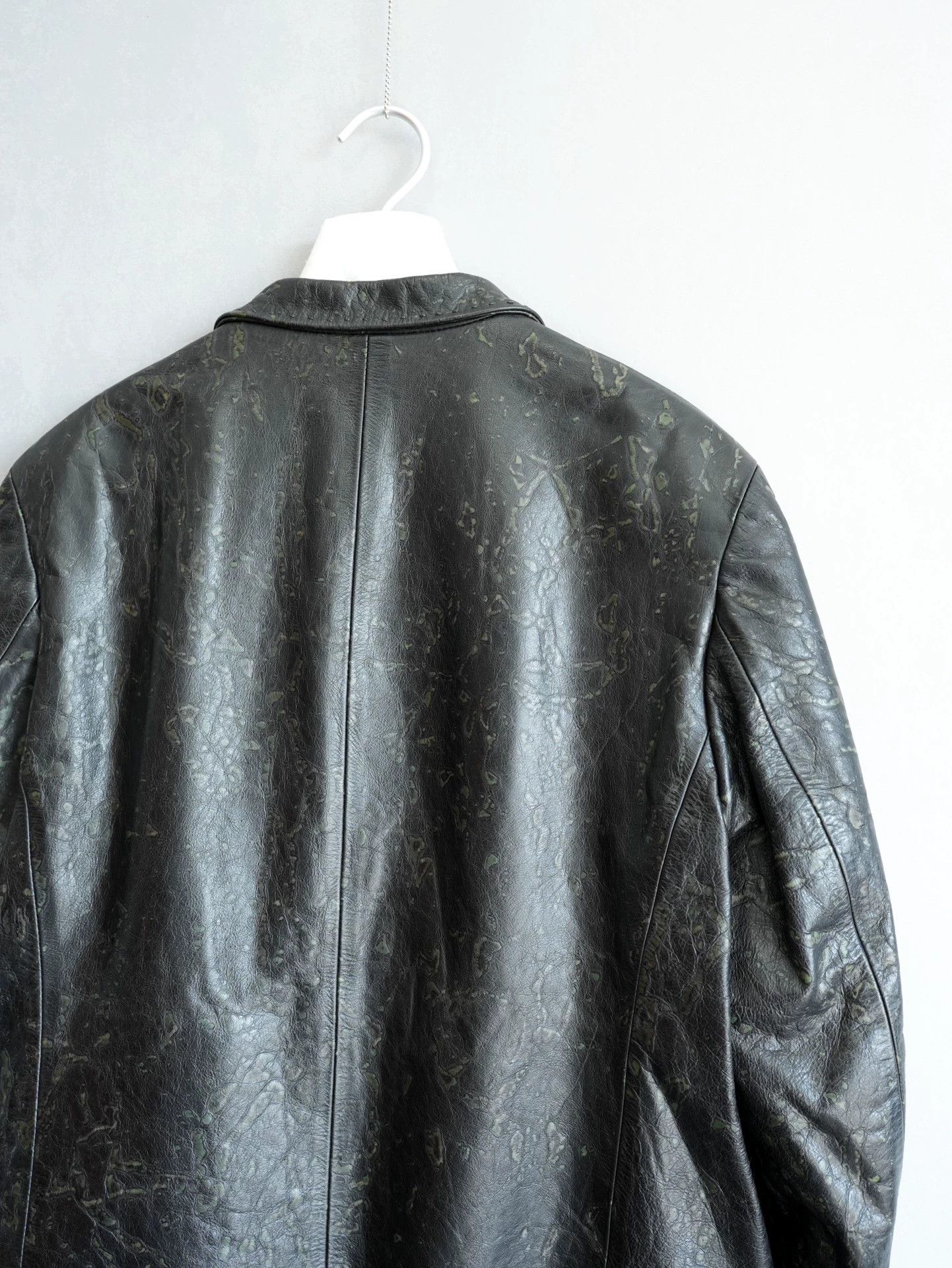 Yohji Yamamoto Yohji Yamamoto 00AW Aoyama Store Embossed Leather Jkt S2 Size US M / EU 48-50 / 2 - 6 Thumbnail