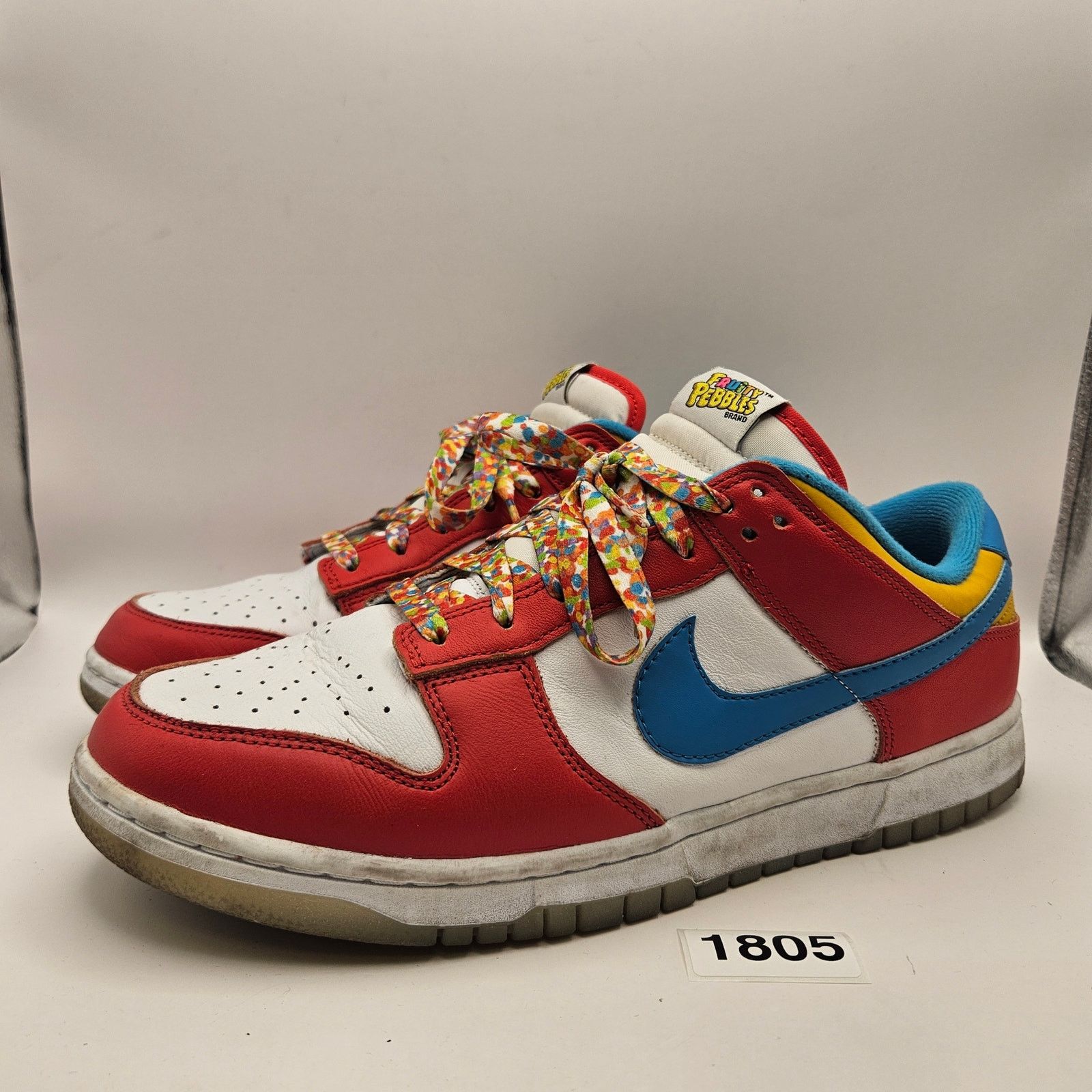 Nike NIKE MEN'S 10.5 LEBRON JAMES FRUITY PEBBLES DUNK LOW RED Size US 10.5 / EU 43-44 - 1 Thumbnail
