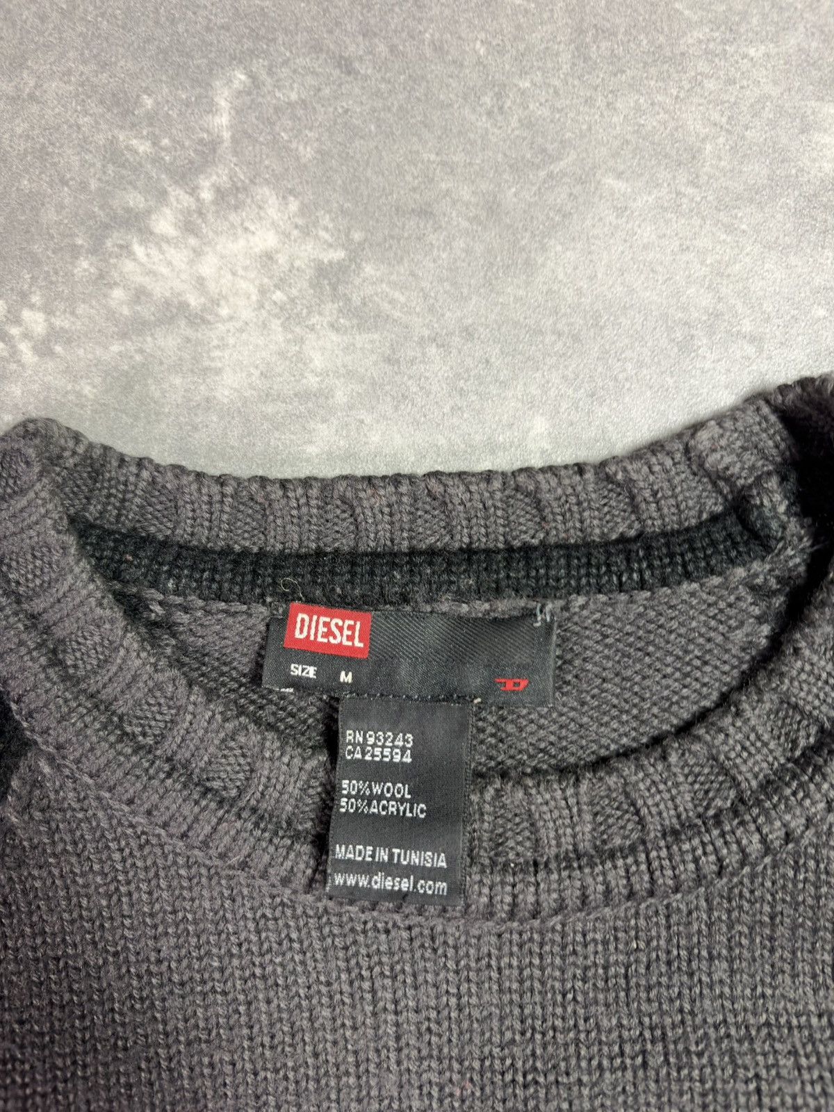 Diesel 00s Diesel Big Logo Wool Thick Boxy Knit Sweater M Size M / US 6-8 / IT 42-44 - 7 Thumbnail