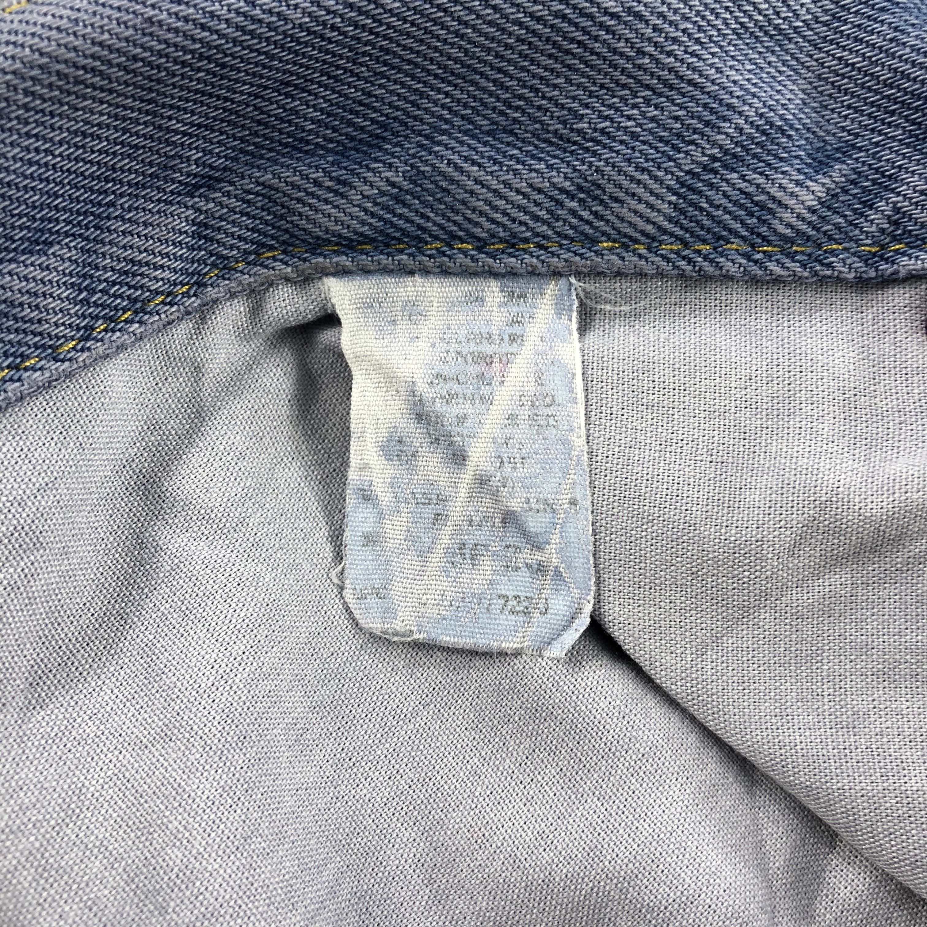 Lee Vintage Lee Jeans Faded Distressed Hem Denim KJ454 Size US 35 - 10 Thumbnail