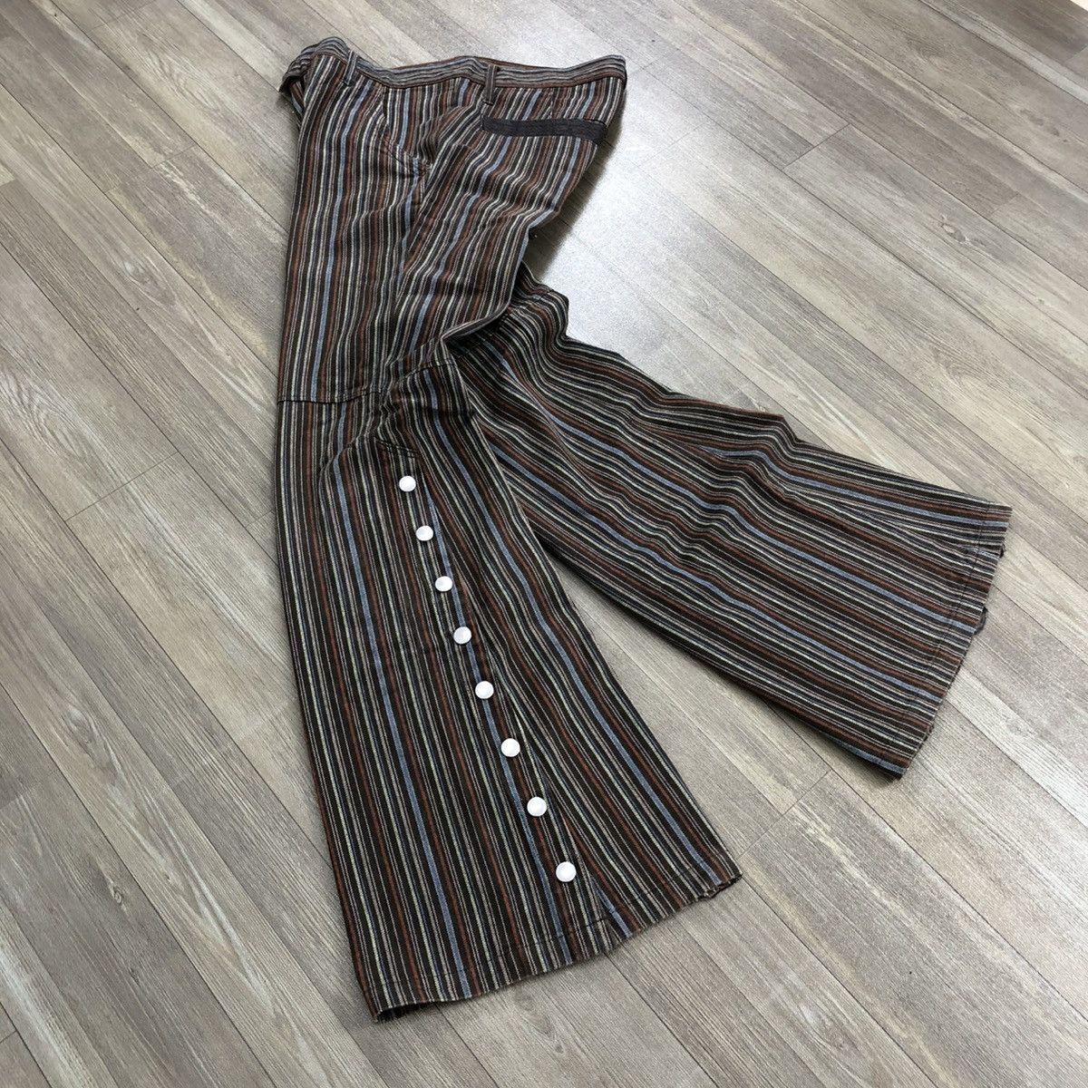 Japanese Brand × Tornado Mart Crazy💥 2000s Tornado Mart Flared Jeans Striped Button Line Size US 31 - 23 Thumbnail