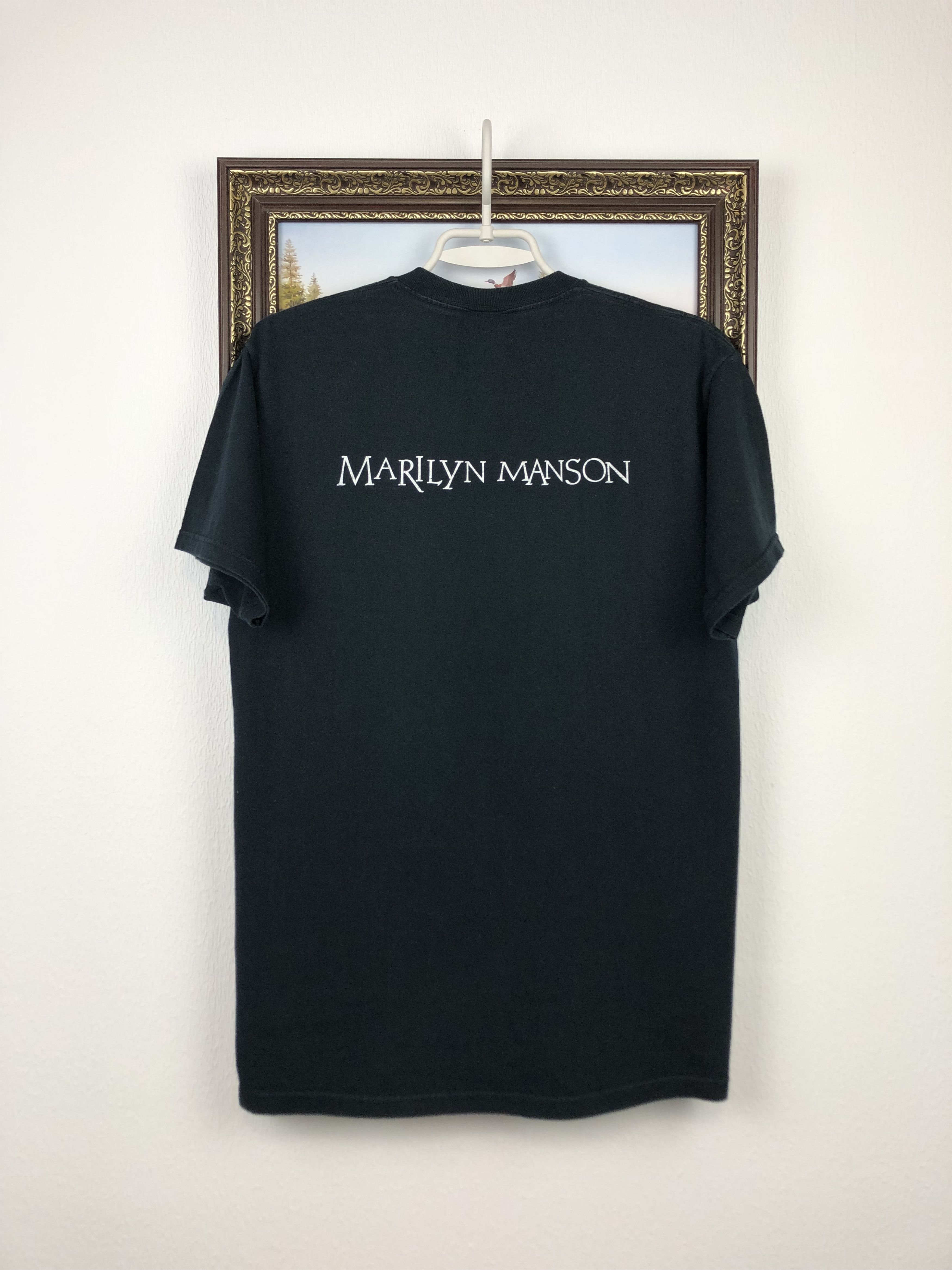 Band Tees Vintage Marilyn Manson Band Tee Shirt Over Print Metal Rock Size US M / EU 48-50 / 2 - 9 Thumbnail