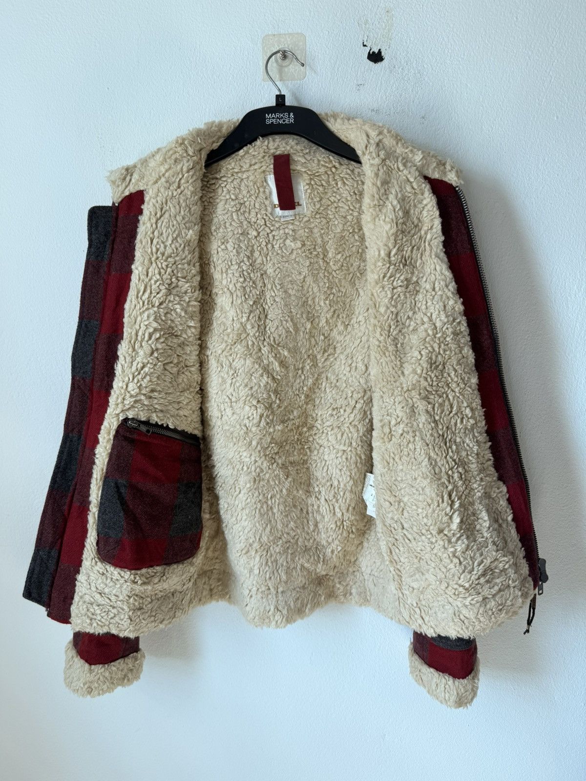 Diesel Black Gold DIESEL BOMBER JACKET SHADOW PLAID SHERPA Size US S / EU 44-46 / 1 - 8 Thumbnail