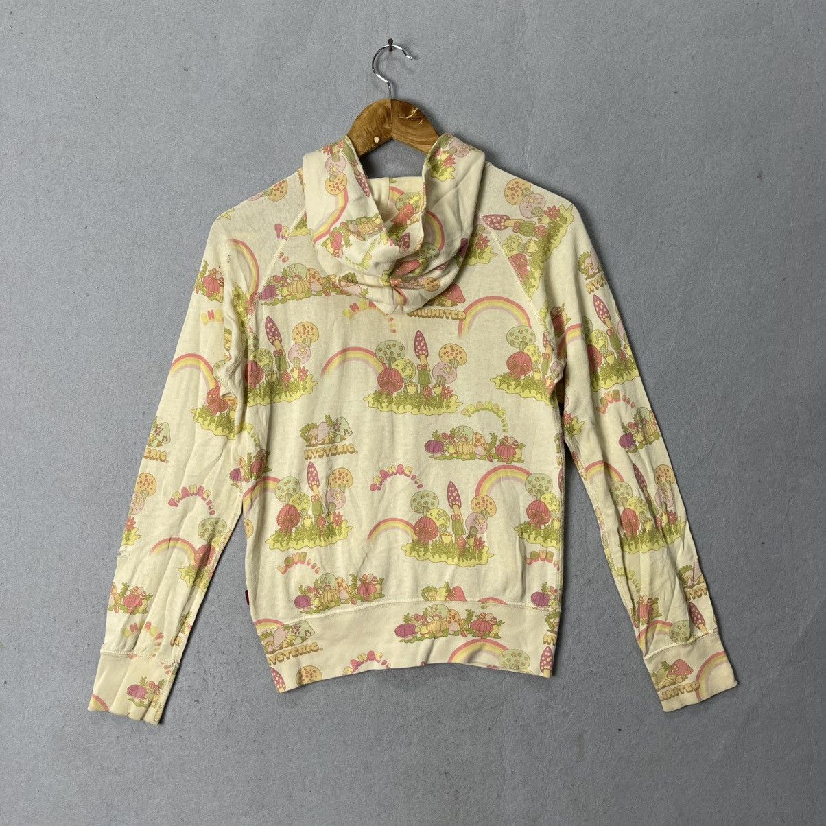 Hysteric Glamour Hysteric Glamour All-Over Print Zip Hoodie Cream Distressed Size S / US 4 / IT 40 - 10 Thumbnail