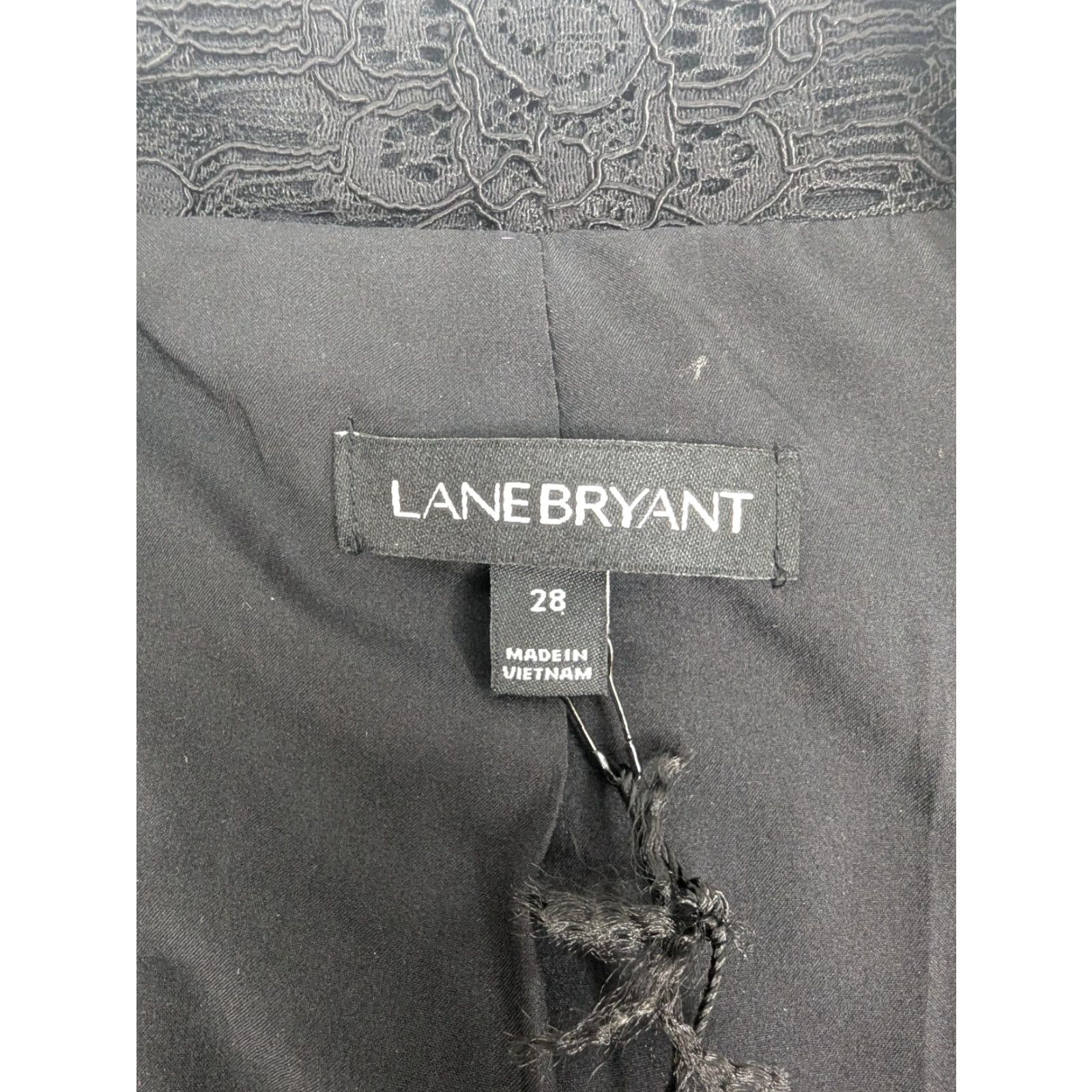 Vintage NWT Lane Bryant Blazer Shirt Lace Lined Womens Sz 28 Black Jacket Suit Blazer Mens? Size 4XL / US 24-26 - 7 Thumbnail