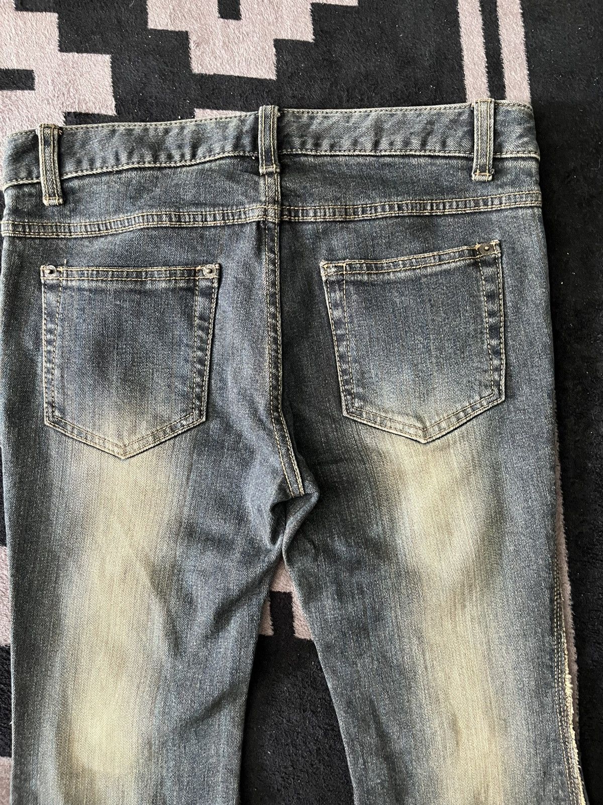 Le Grande Bleu (L.G.B.) 2003 X CHROMOSOMEIN X mud wash flare jeans Size US 28 / EU 44 - 4 Thumbnail