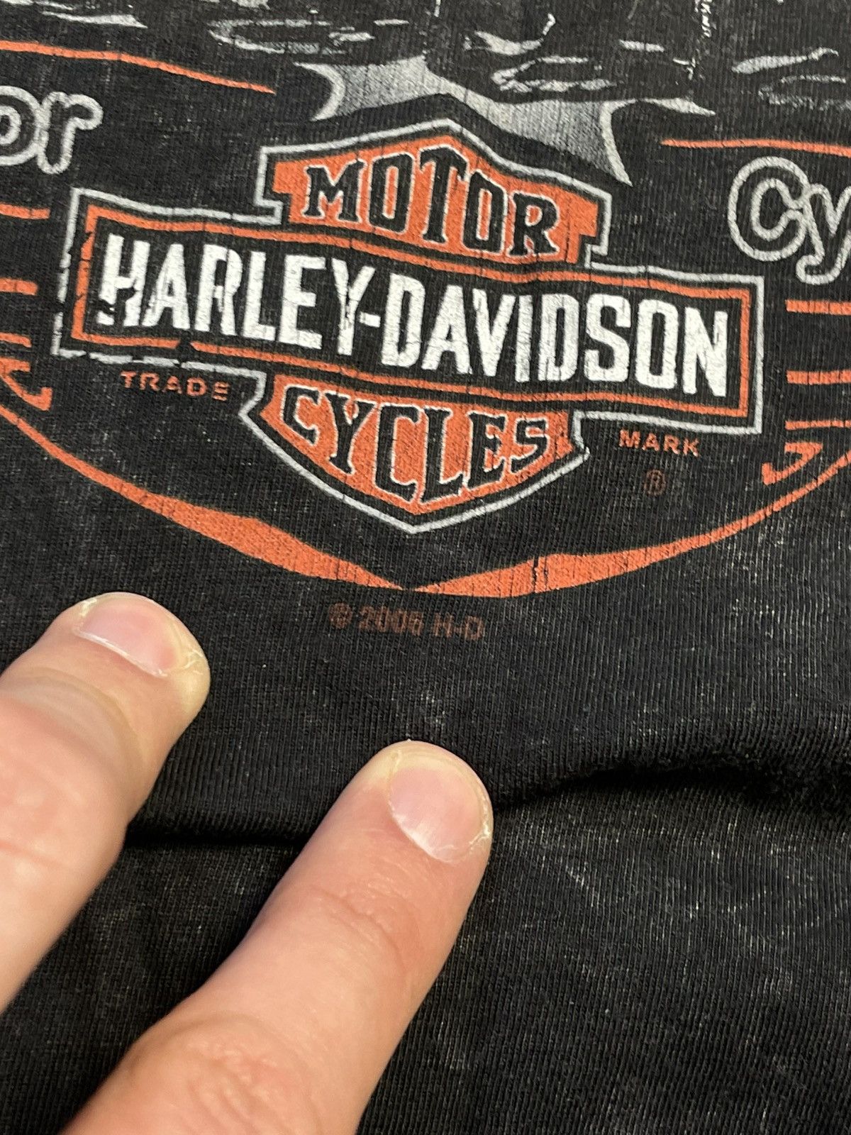 Harley Davidson Harley Davidson Acid Wash Long Sleeve Graphic Tee Eagle Size US M / EU 48-50 / 2 - 10 Thumbnail