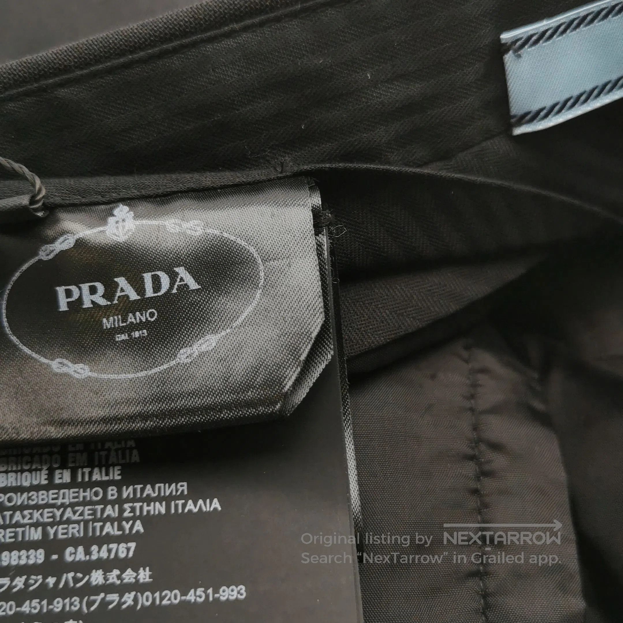 Prada Prada Black Wool Blend Long Trousers Size 36 . Size 35" - 9 Thumbnail