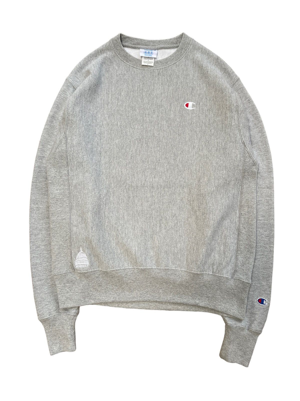 image of Vintage 90's Reverse Weave Aderholf Sweatshirt in Silver Grey, Men's (Size Medium)