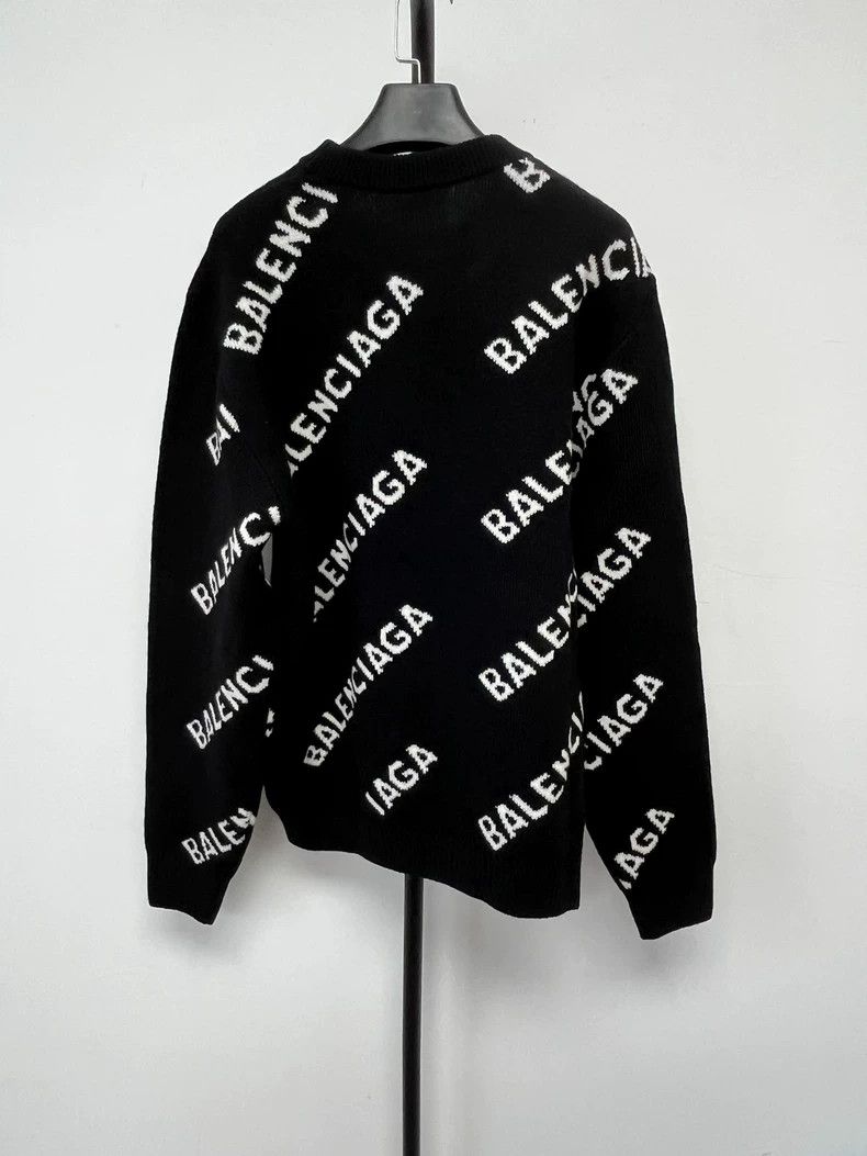 Balenciaga Balenciaga Letter Intarsia Crew Neck Pullover Long Sleeve Size US M / EU 48-50 / 2 - 2 Thumbnail