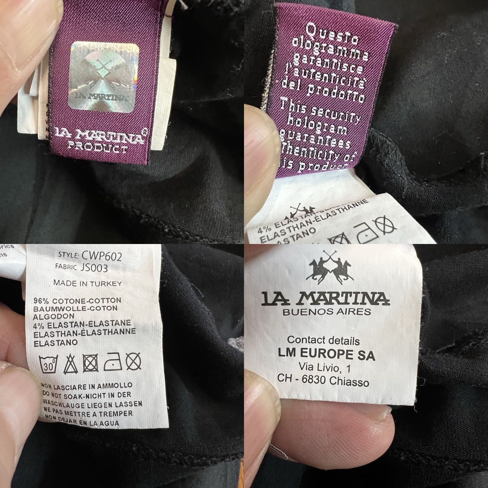 La Martina VINTAGE LA MARTINA Women's Polo Club Henley Jersey Long Sleeve Black Size 3 Shirt Size XS / US 0-2 / IT 36-38 - 8 Thumbnail