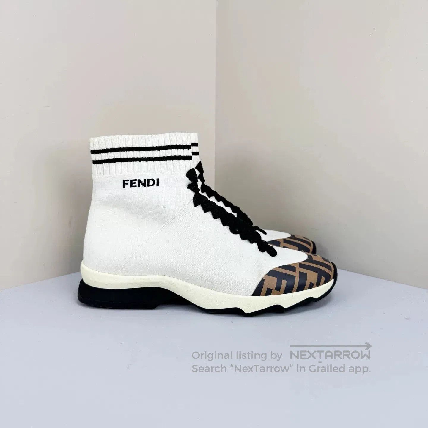 Fendi Fendi Monogram Sock Sneakers. Size US 6 / IT 36 - 4 Thumbnail