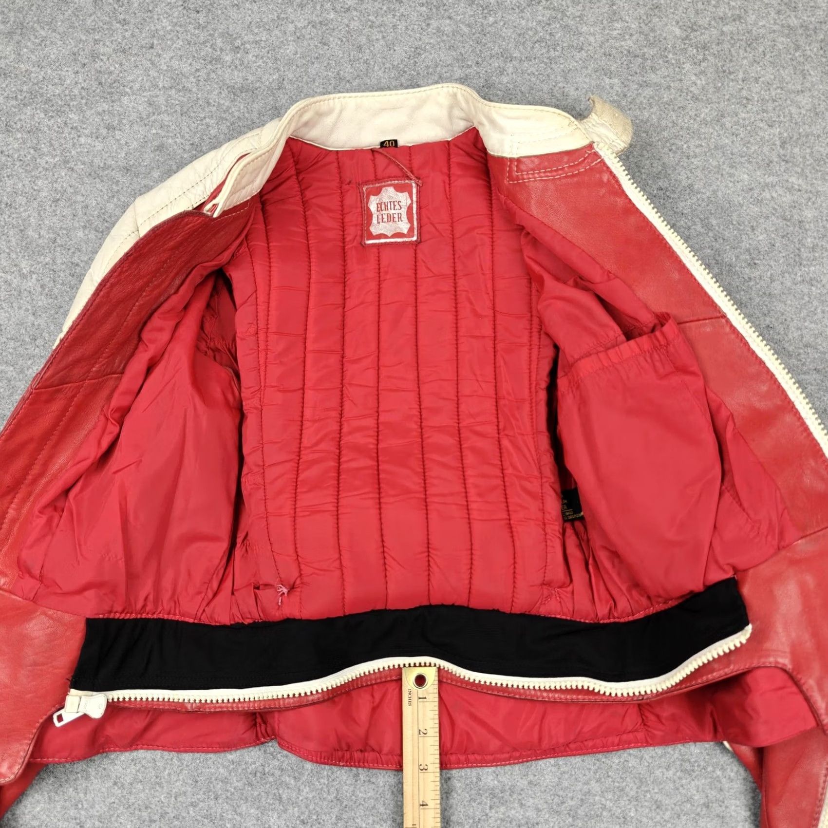Shein VINTAGE Hein Gericke Jacket Womens 40 Red Leather Motorcycle Padded Zip Size S / US 4 / IT 40 - 6 Thumbnail