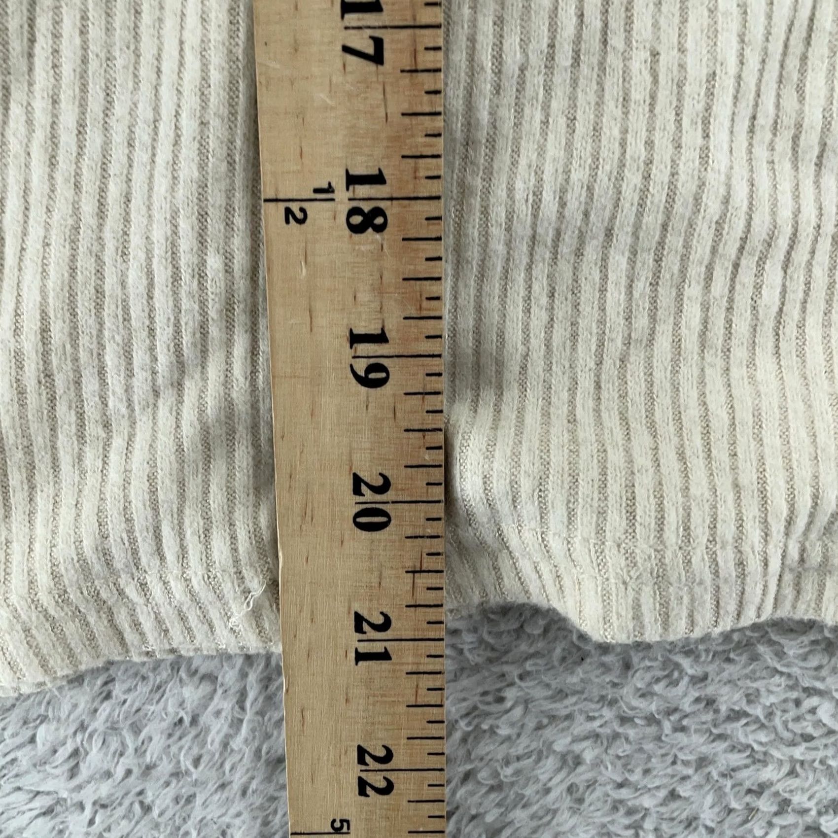 Vintage LuLaRoe Shirt Womens XL Beige Ribbed Long Sleeve Lounge Knit Soft Top Size XL / US 12-14 / IT 48-50 - 6 Thumbnail