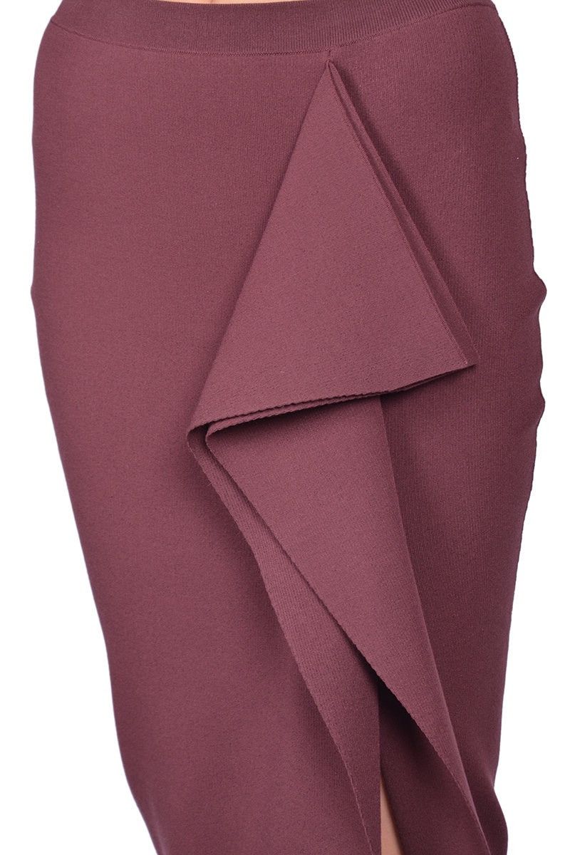 Rick Owens Last Size Rick Owens Draped Detail Burgundy Maxi Skirt Size 28" / US 6 / IT 42 - 3 Thumbnail