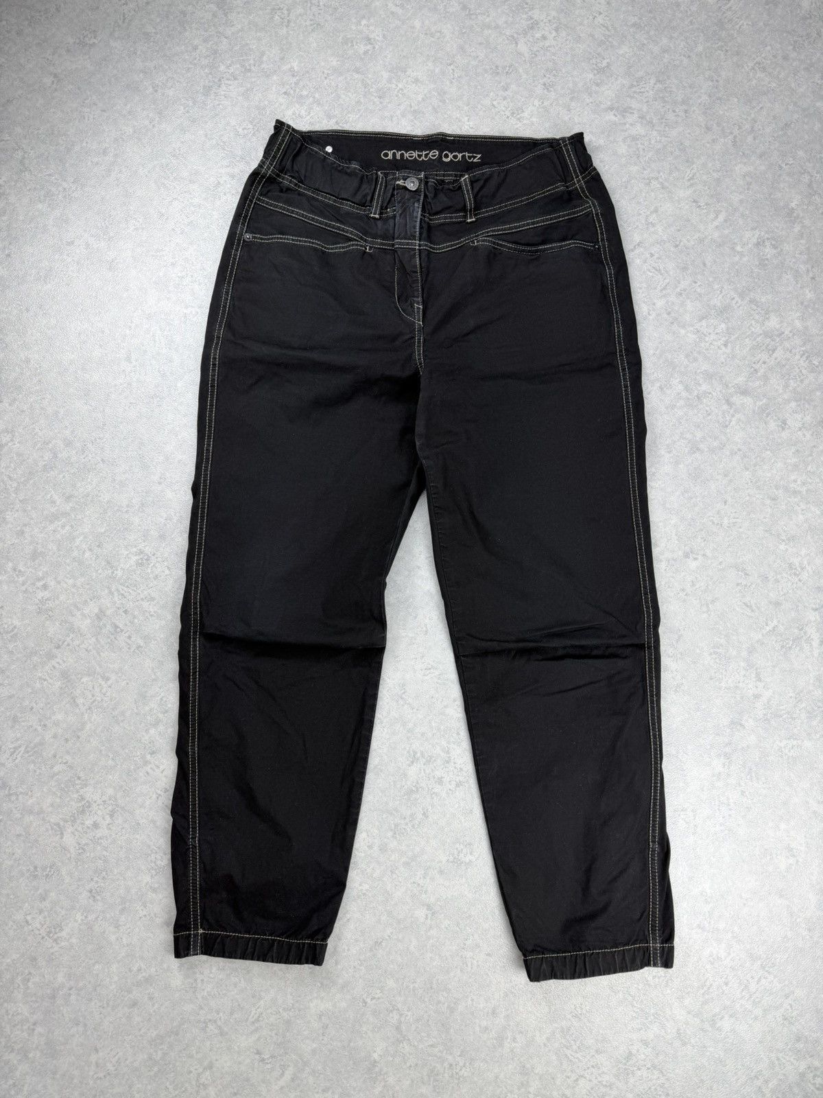Annette Gortz Annette Gortz Cotton Black Trousers Pants Size 38 Size 26" / US 2 / IT 38 - 1 Thumbnail
