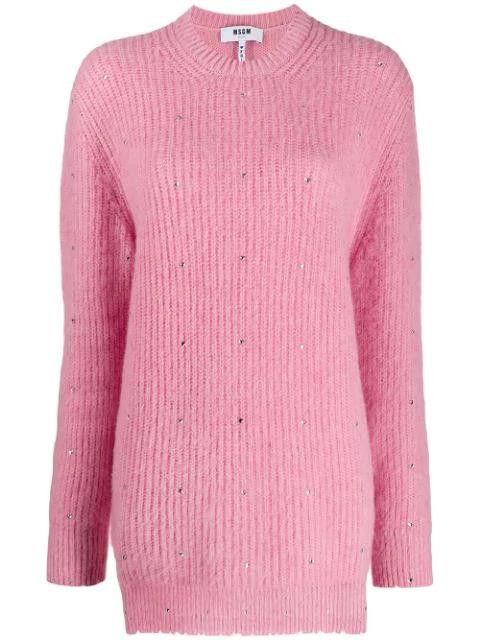 MSGM MSGM Women Sweater 2742MDM25719595812 PINK Size S / US 4 / IT 40 - 1 Thumbnail