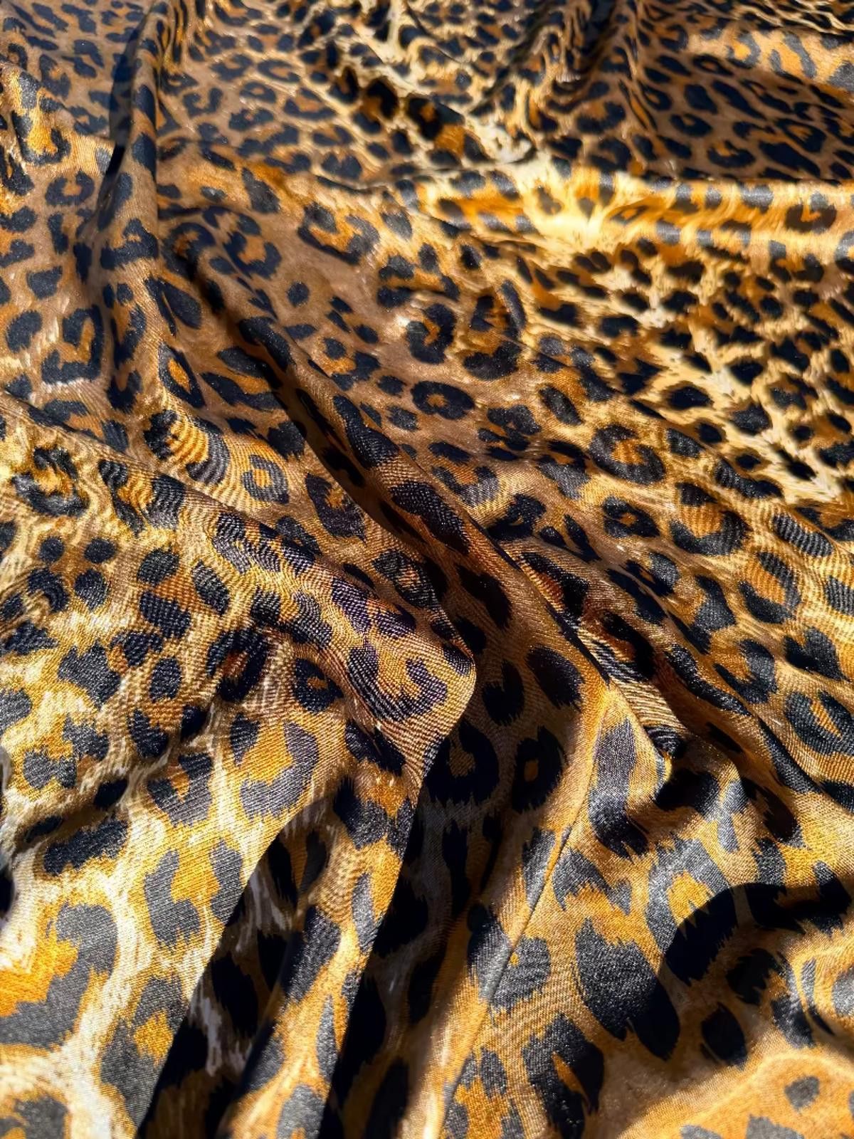Windsor Smith Winlar Leopard Satin Kaftan 1990s Size ONE SIZE - 4 Thumbnail