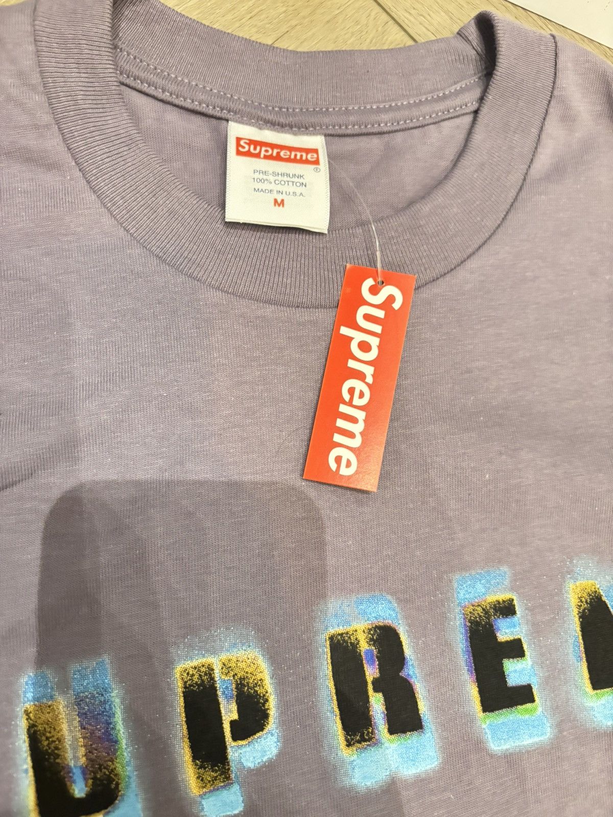 Supreme DS Supreme Stencil Purple tee BRAND NEW Size US M / EU 48-50 / 2 - 8 Thumbnail