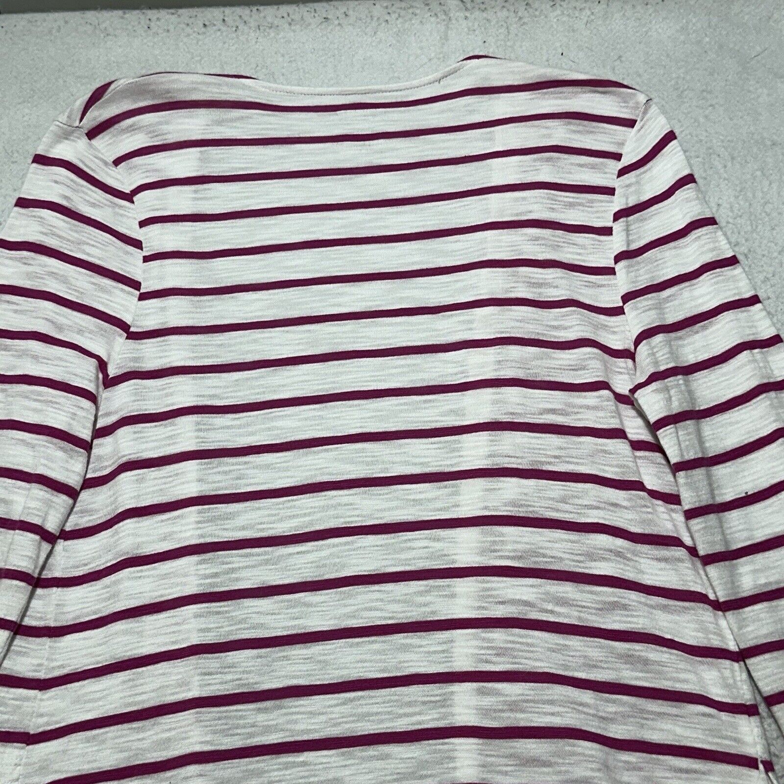 Chicos Chico's Small Cardigan Open Front Sweater White Pink Striped Size S / US 4 / IT 40 - 11 Thumbnail