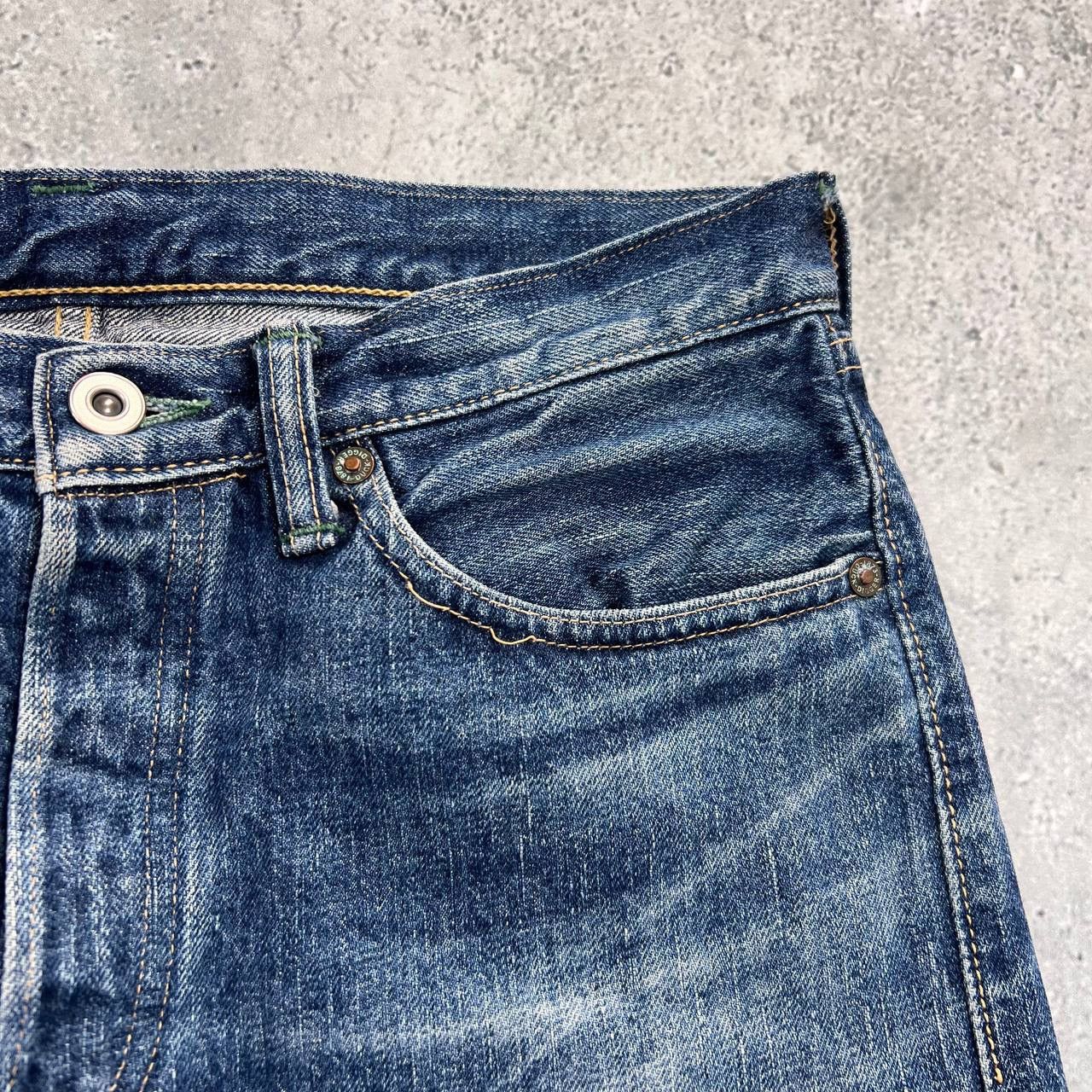 Warehouse & Co. Brown-Duck Digger by Warehouse & Co Selvedge Jeans Blue W30 Size US 30 / EU 46 - 8 Thumbnail