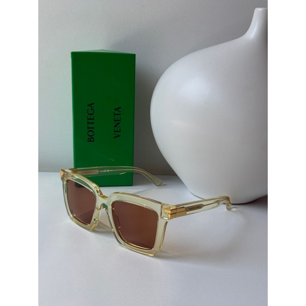 Bottega Veneta NEW Bottega Veneta BV1005S Unisex Clear Square Sunglasses Size ONE SIZE - 4 Thumbnail