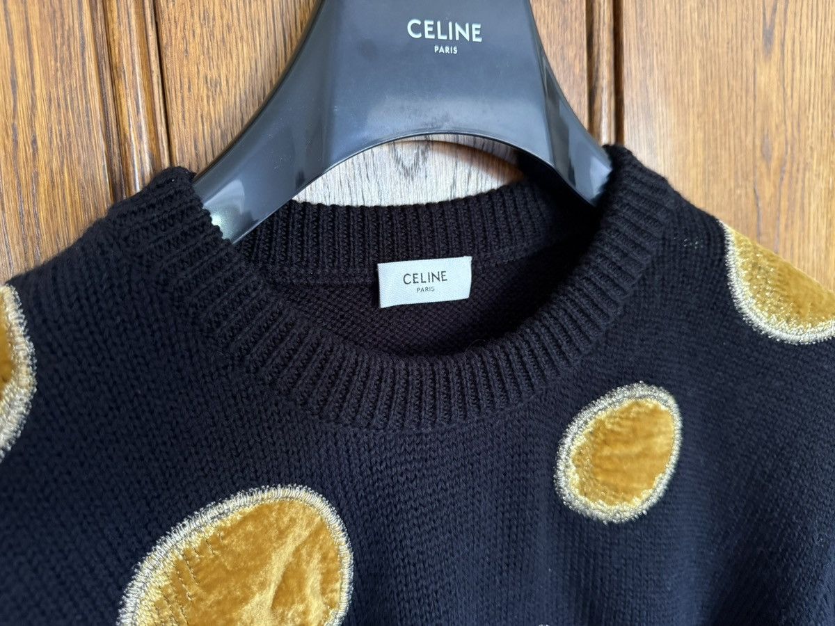 Celine × Hedi Slimane $1.6k Celine crew neck sweater with velvet circles M Hedi Size US M / EU 48-50 / 2 - 13 Thumbnail