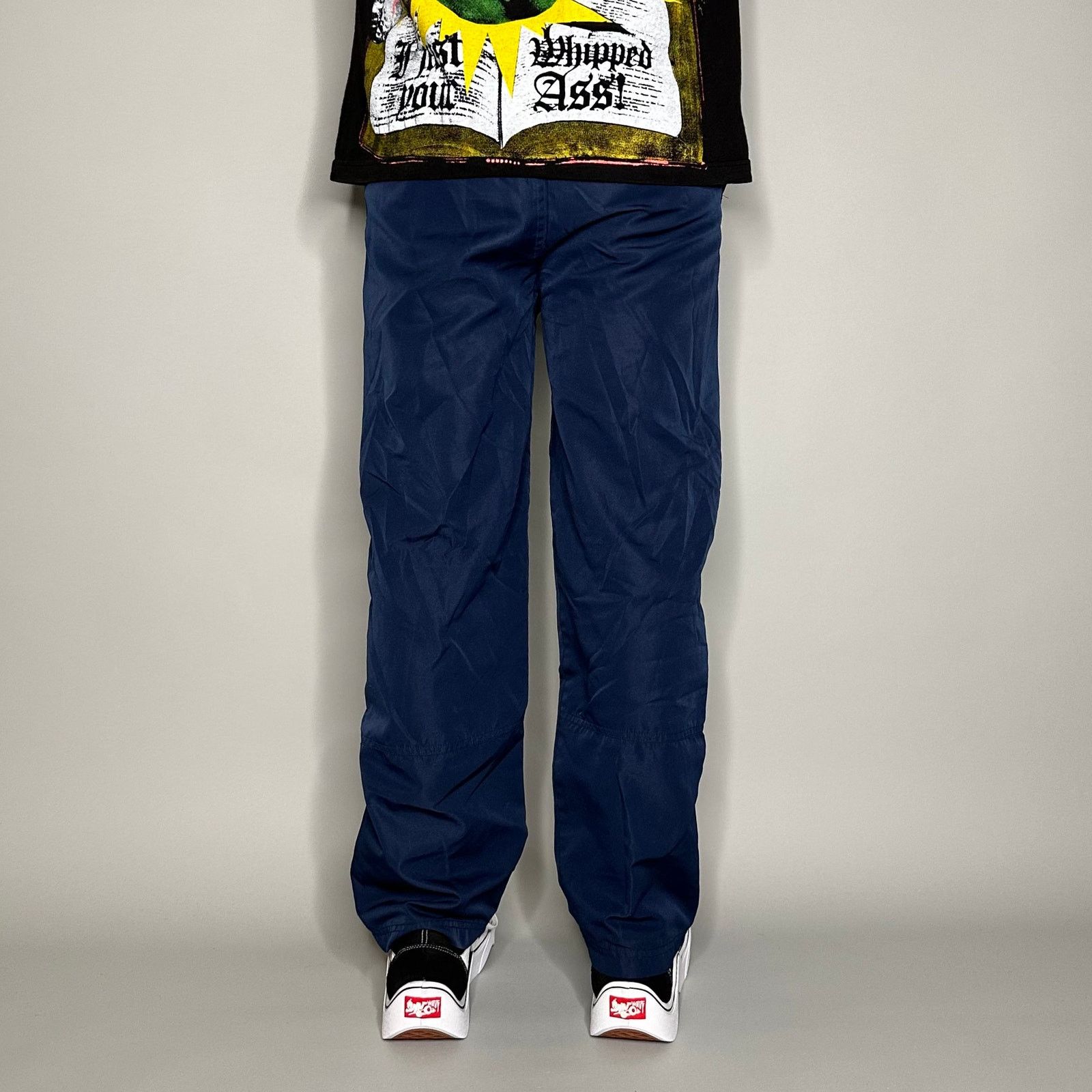 Nike × Vintage Vintage 90s Nike Track Pants Womens L Navy Blue Polyester Size 34" / US 12 / IT 48 - 3 Thumbnail