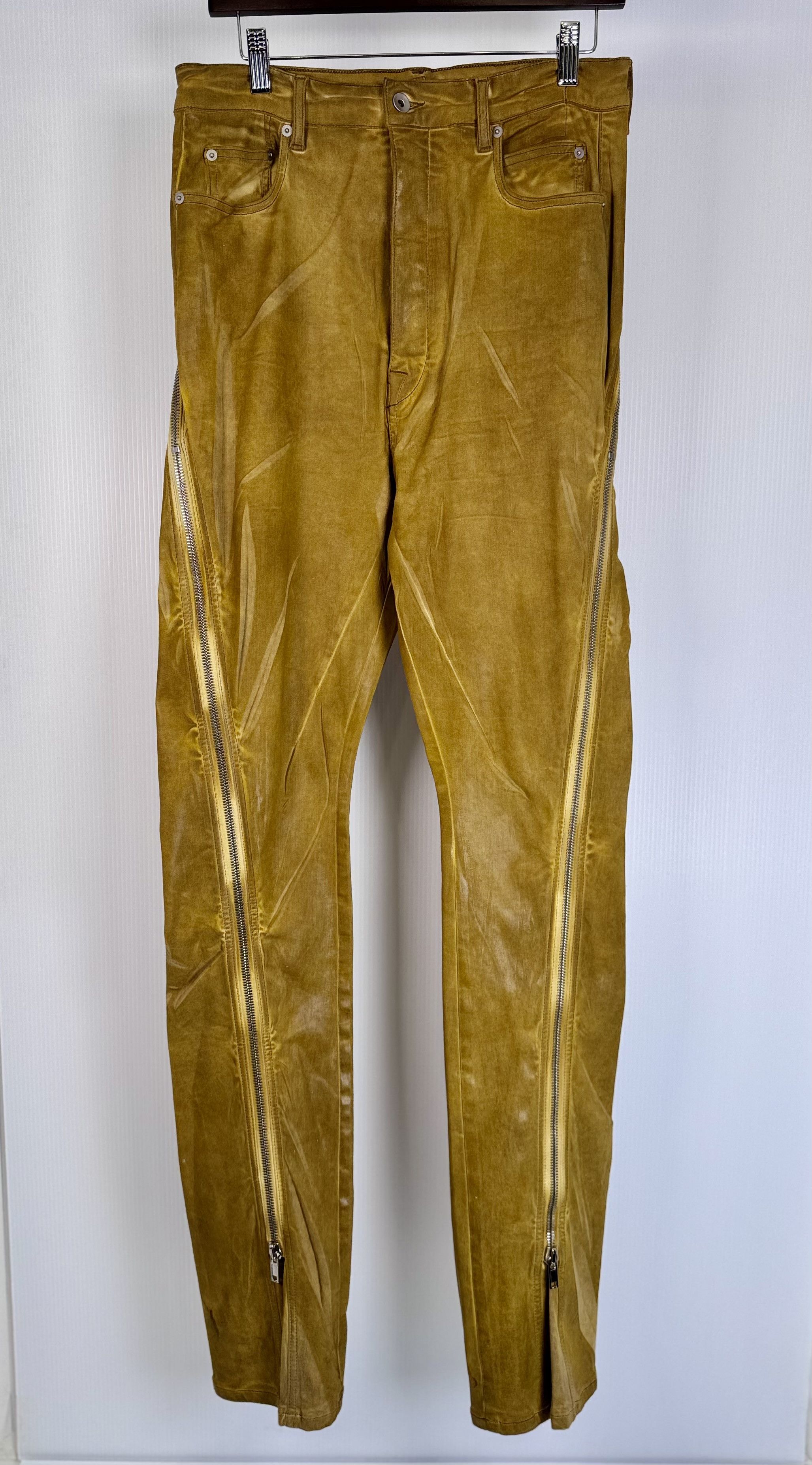 Rick Owens Drkshdw Rick Owens DRKSHDW Bolan Banana Pants in Ochre Colorway Size US 31 - 5 Thumbnail