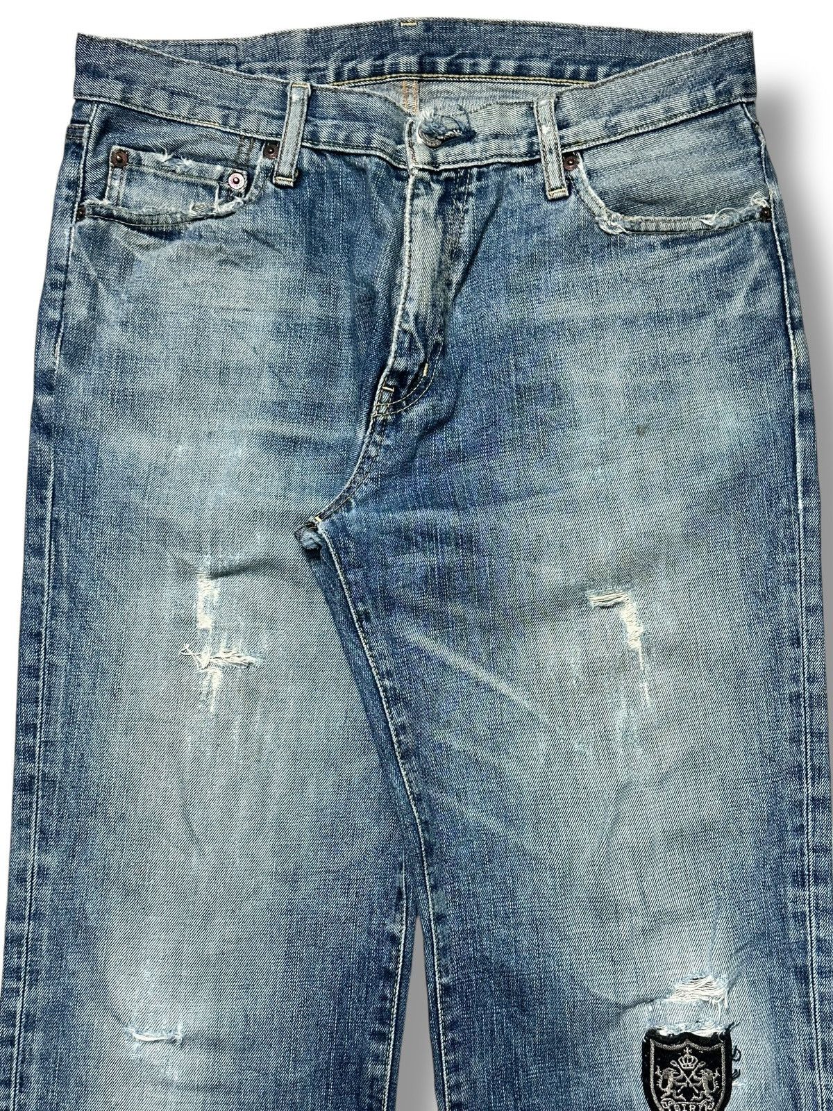 Uniqlo Uniqlo Vintage Distressed With Patches & Baggy Loose Faded Size US 33 - 4 Thumbnail