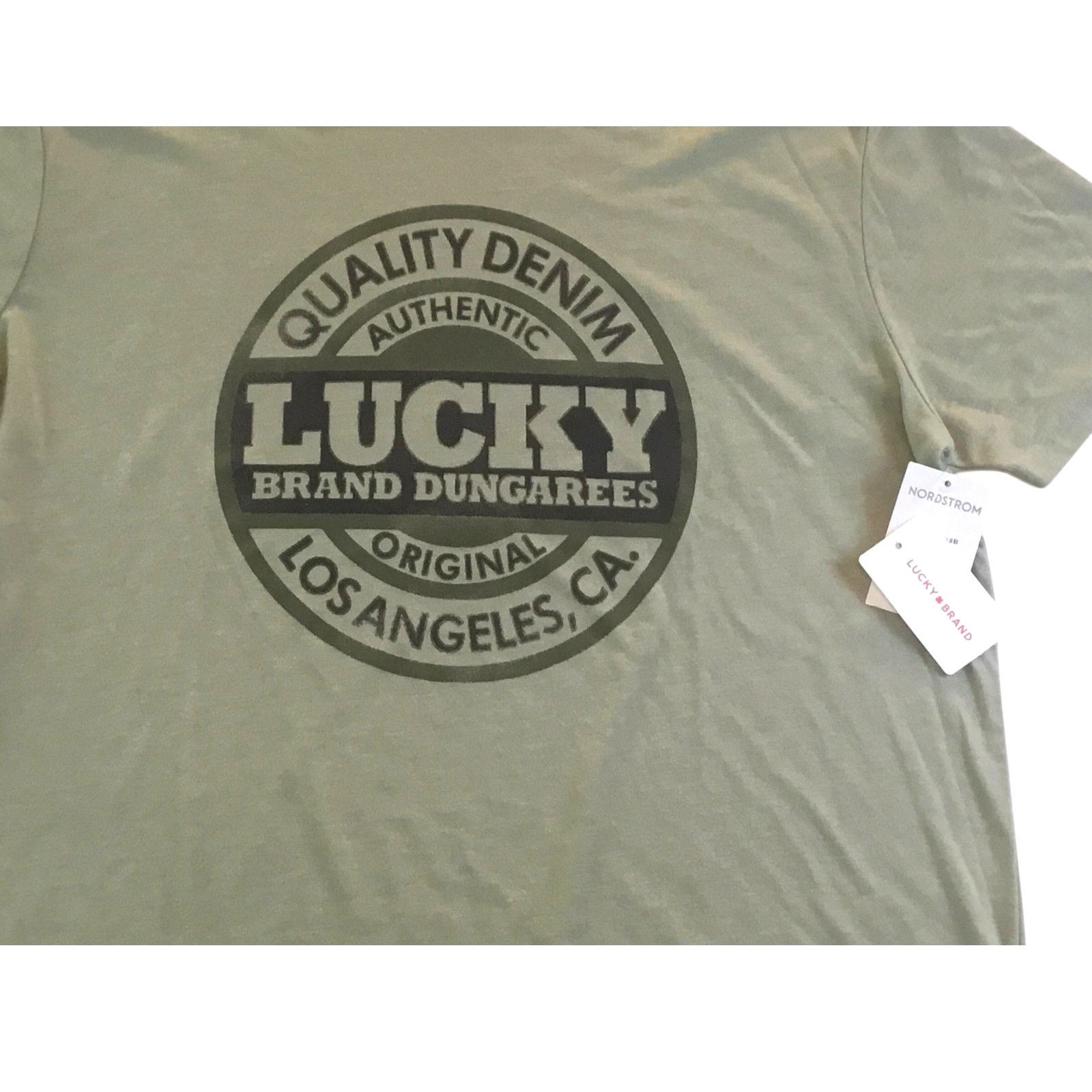 Lucky Brand Lucky Brand T-Shirt Center Logo Military Green NWT $39.50 Size US L / EU 52-54 / 3 - 3 Thumbnail