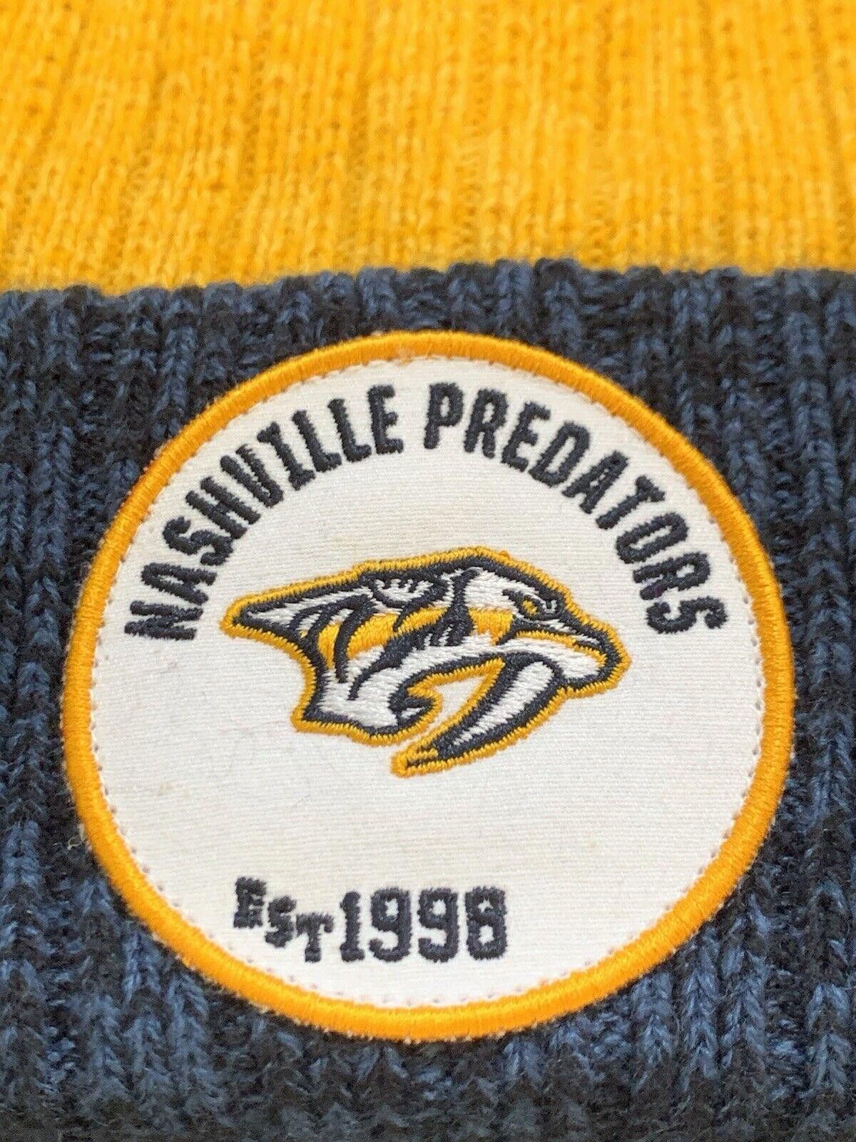 47 Brand Nashville Predators NHL Winter Pom Beanie Hat NWT Size ONE SIZE - 2 Thumbnail