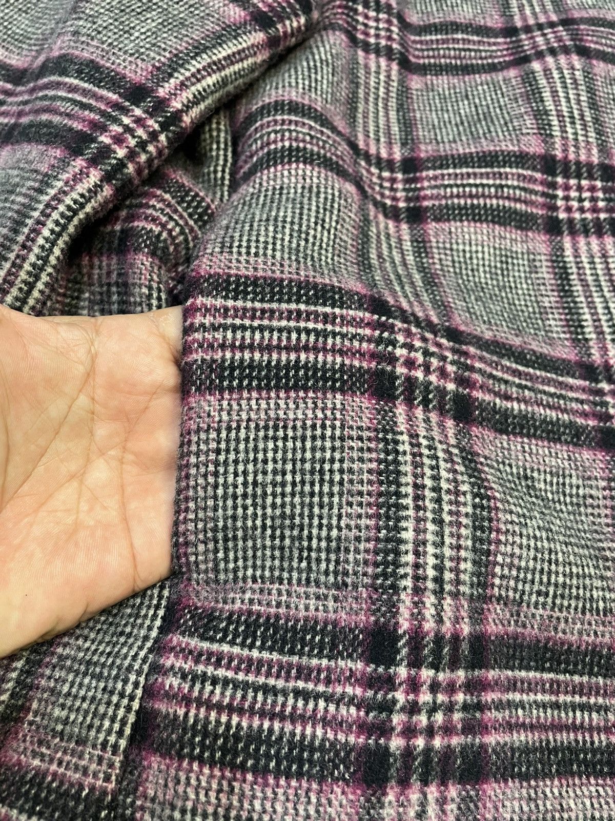 Japanese Brand Japanese Brand JNBY Oversized Spliced ​​Plaid Wool Jacket Size US XL / EU 56 / 4 - 6 Thumbnail