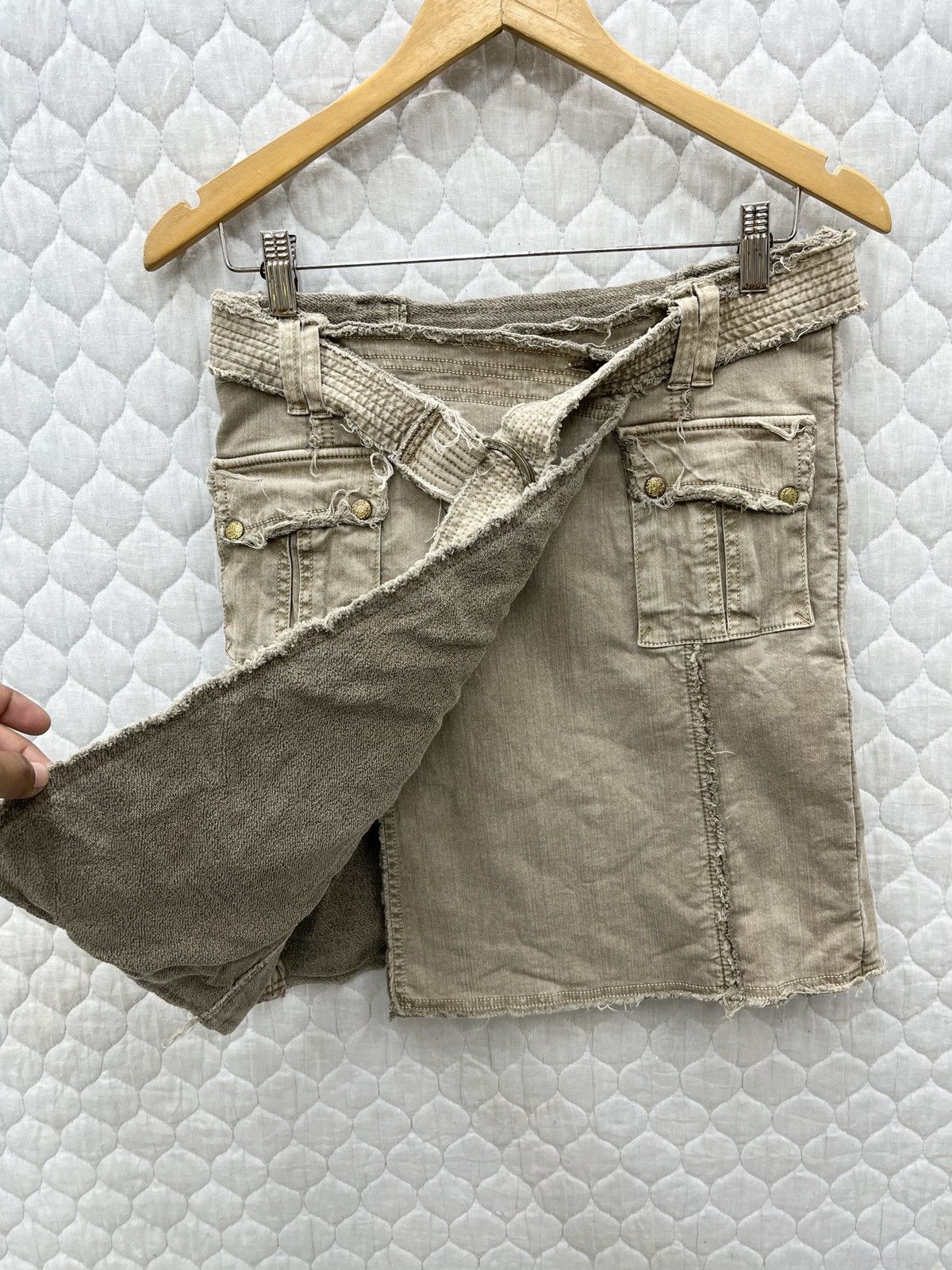 Japanese Brand 🔥🔥🔥ARCHIVE FLAMINGGO WRAP BELT SKIRTS Size 29" - 4 Thumbnail