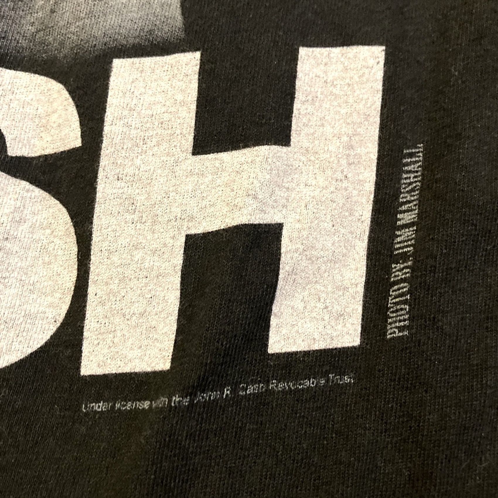 Vintage VINTAGE Jim Marshall Clothing Johnny Cash T-Shirt Black XL Short Sleeve Crew Neck Men Reg Logo RARE Middle Finger Size US XL / EU 56 / 4 - 4 Thumbnail