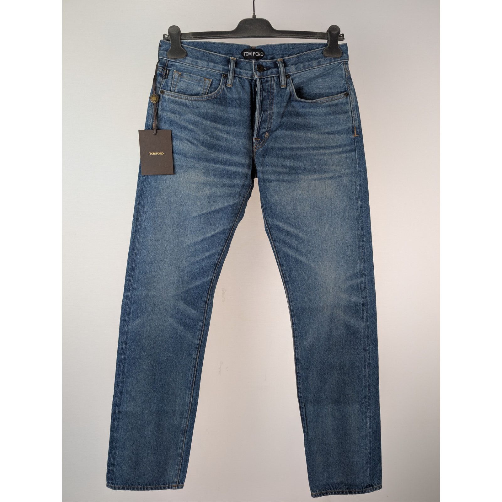 Tom Ford o1rshd1 Straight Fit Denim Jeans in Navy Blue Size US 38 / EU 54 - 2 Thumbnail