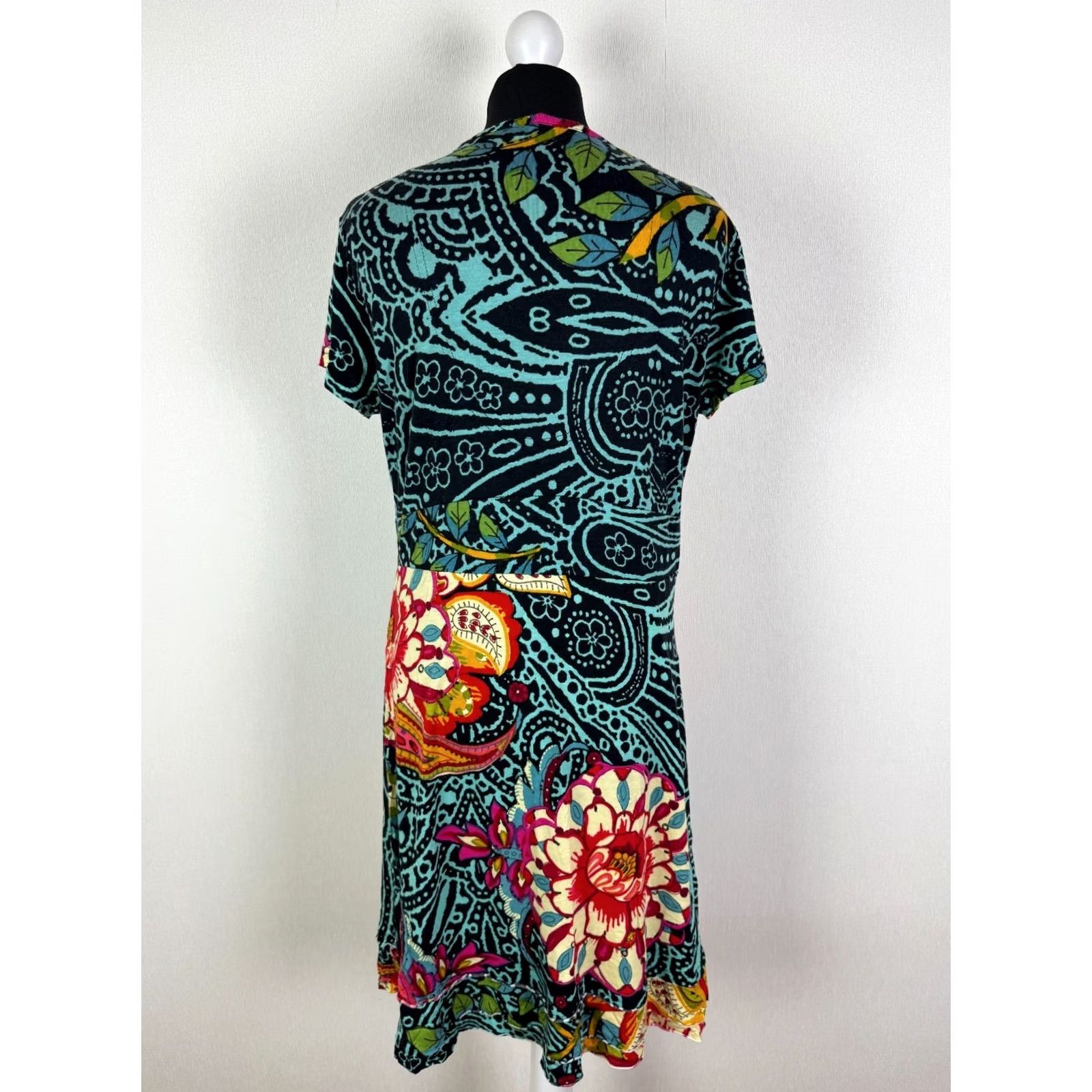 Desigual Desigual Dress Womens XXL A-Line Sleeveless Knee Length Multicoloured 2XL Dress Size XXL / US 16-18 / IT 52-54 - 3 Thumbnail