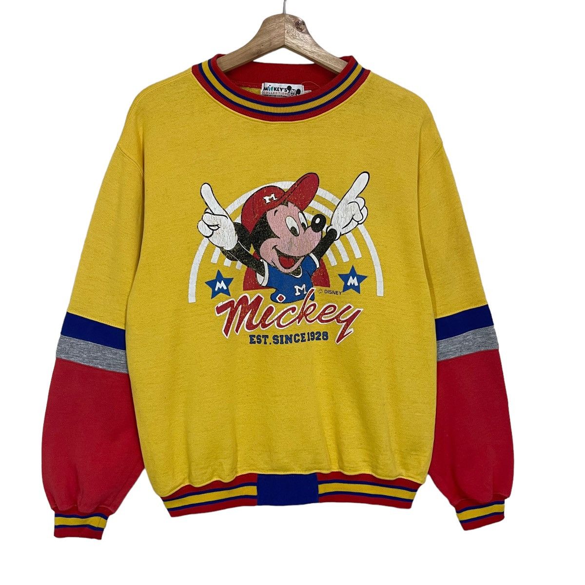 Disney × Mickey Mouse × Warner Bros Vintage 90s Mickey Mouse Big Logo Crewneck Sweatshirt Size US M / EU 48-50 / 2 - 1 Thumbnail