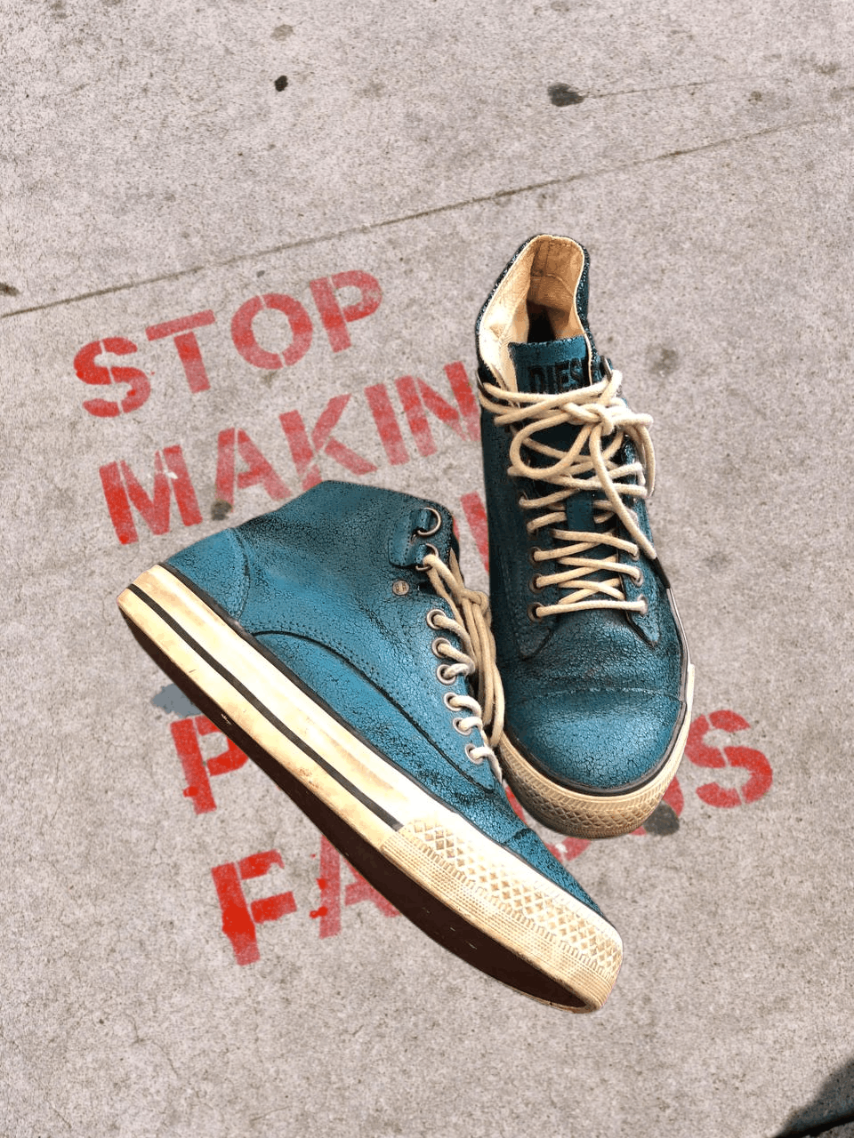Diesel Diesel Diesel vintage HI-top sneakers shoes y2k Size US 7 / IT 37 - 1 Thumbnail