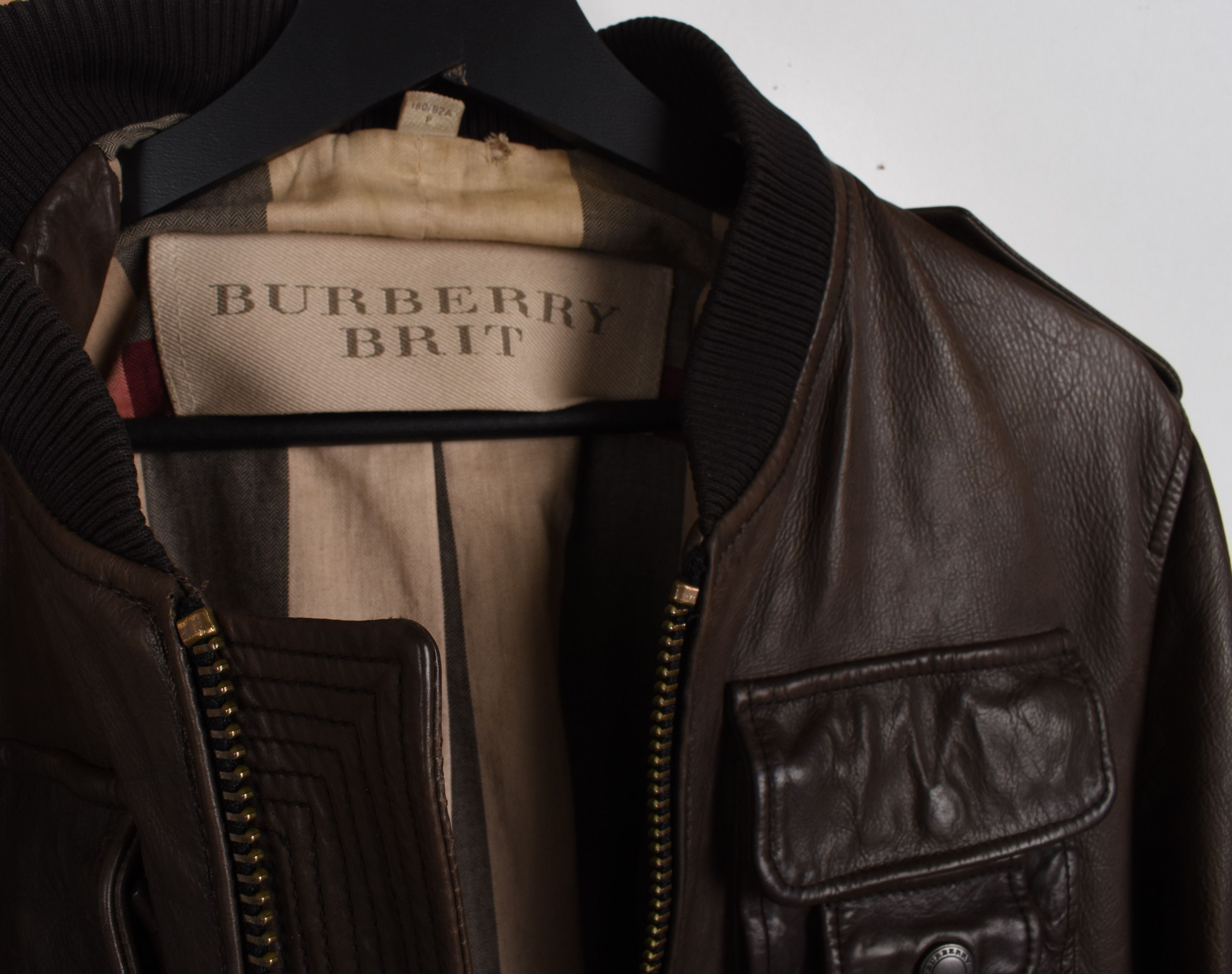 Burberry Burberry Brit Men Jacket Leather Multi Pocket, Vintage, M Size US M / EU 48-50 / 2 - 7 Thumbnail