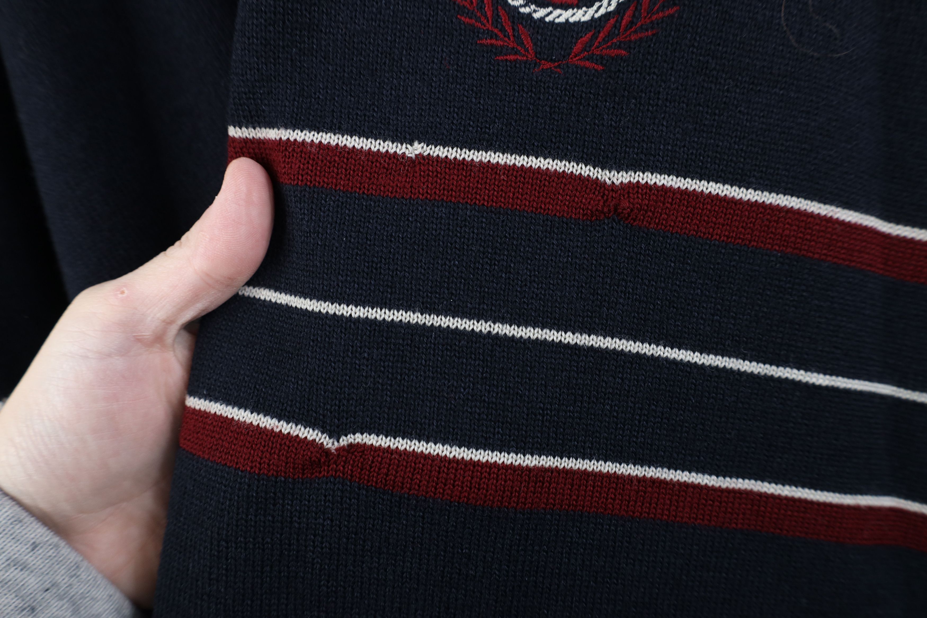 Vintage Vintage 90s Streetwear Knit Striped Cardigan Sweater Blue Size US XL / EU 56 / 4 - 5 Thumbnail