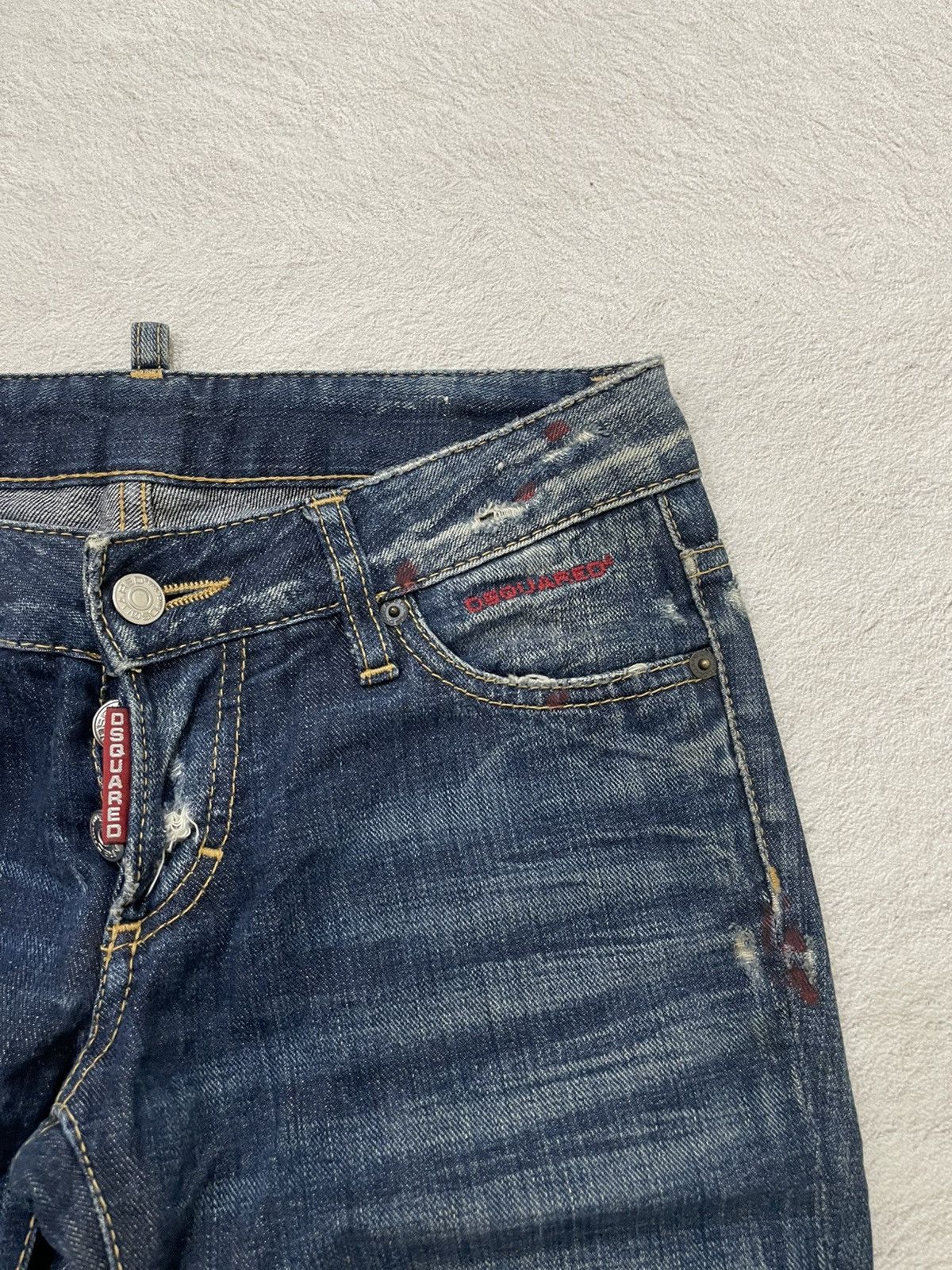 Dsquared2 2000s Dsquared Archival Zipper Denim Ripped Jeans Hysteric Size 28" / US 6 / IT 42 - 4 Thumbnail