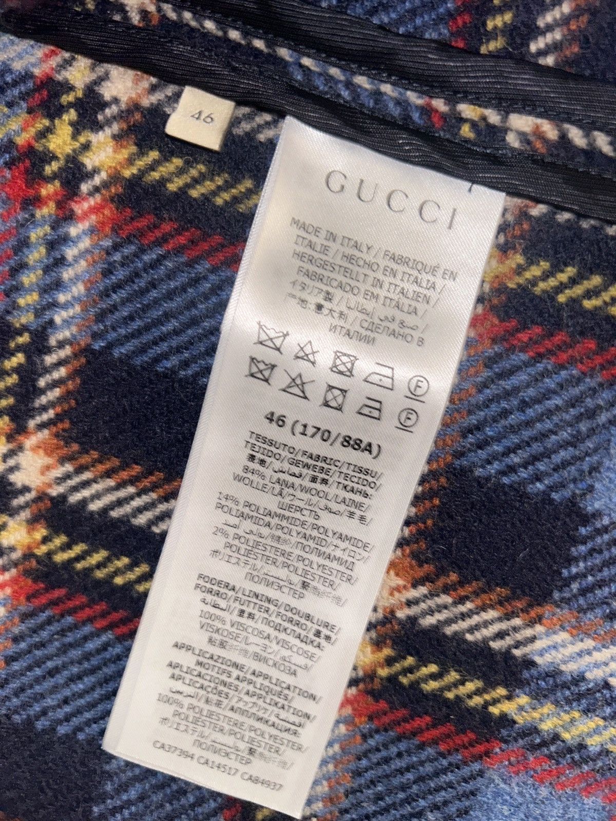 Gucci GUCCI Tiger Patch Checked Shirt Jacket Size US S / EU 44-46 / 1 - 9 Thumbnail
