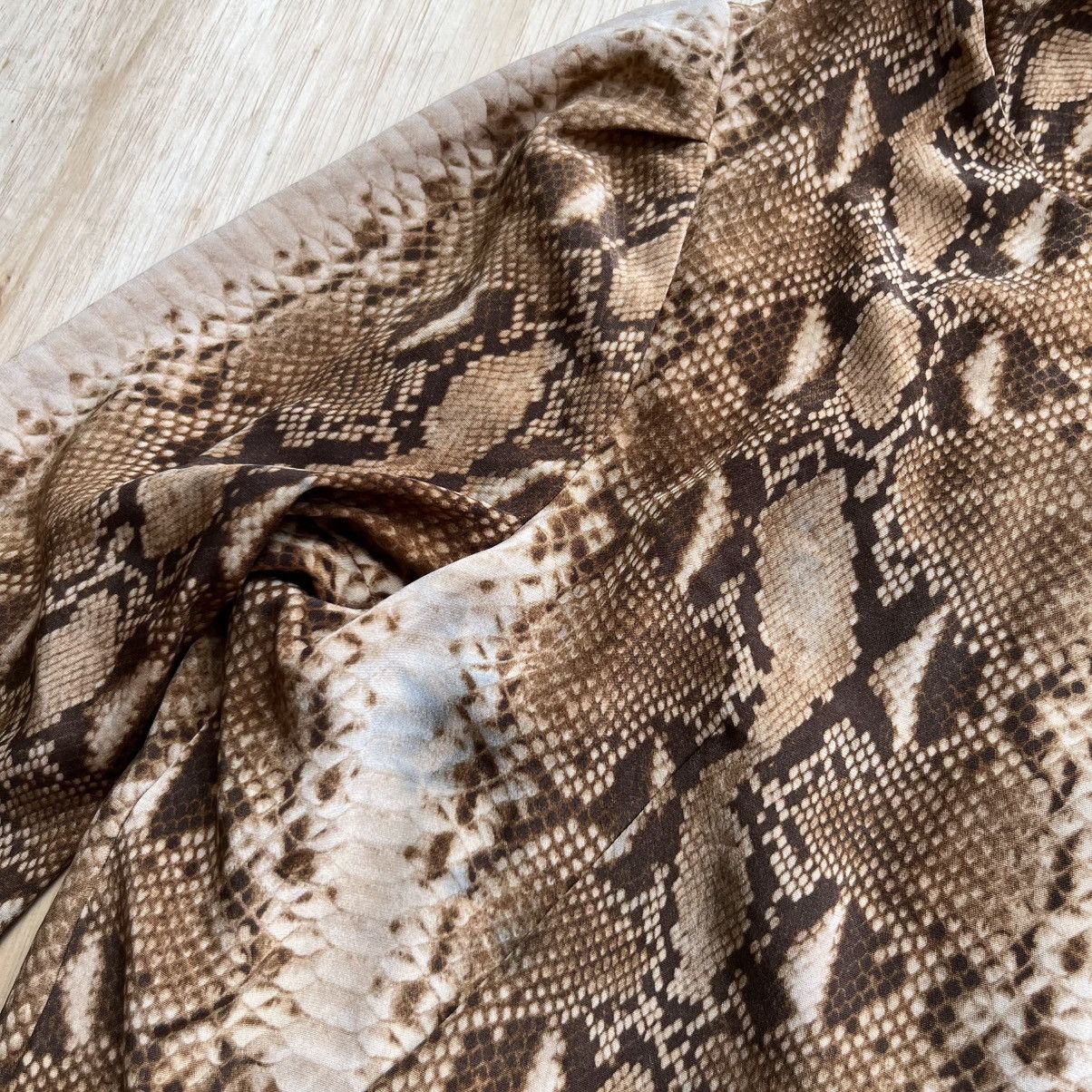 Japanese Brand KUHO MAXI DRESS SNAKE SKIN CAMO VINTAGE JAPANESE BRAND Size L / US 10 / IT 46 - 3 Thumbnail