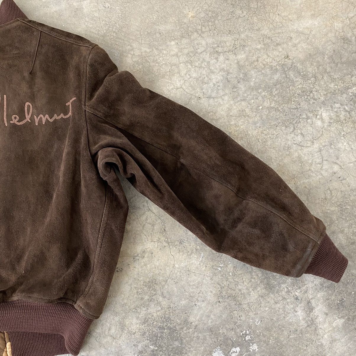 Karl Helmut × Vintage VTG Karl Helmut Cowhide Hand Painted Leather Bomber Jacket Size US M / EU 48-50 / 2 - 14 Thumbnail